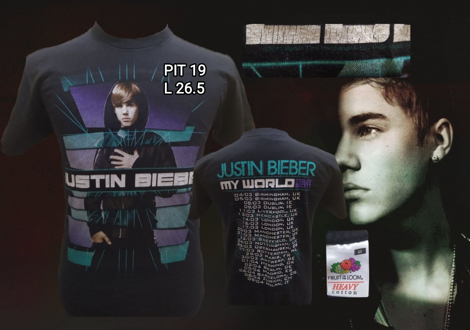 Band Tees 🔥Y2K 🔥 Justin Bieber Tour 2011 Size US S / EU 44-46 / 1 - 3 Thumbnail