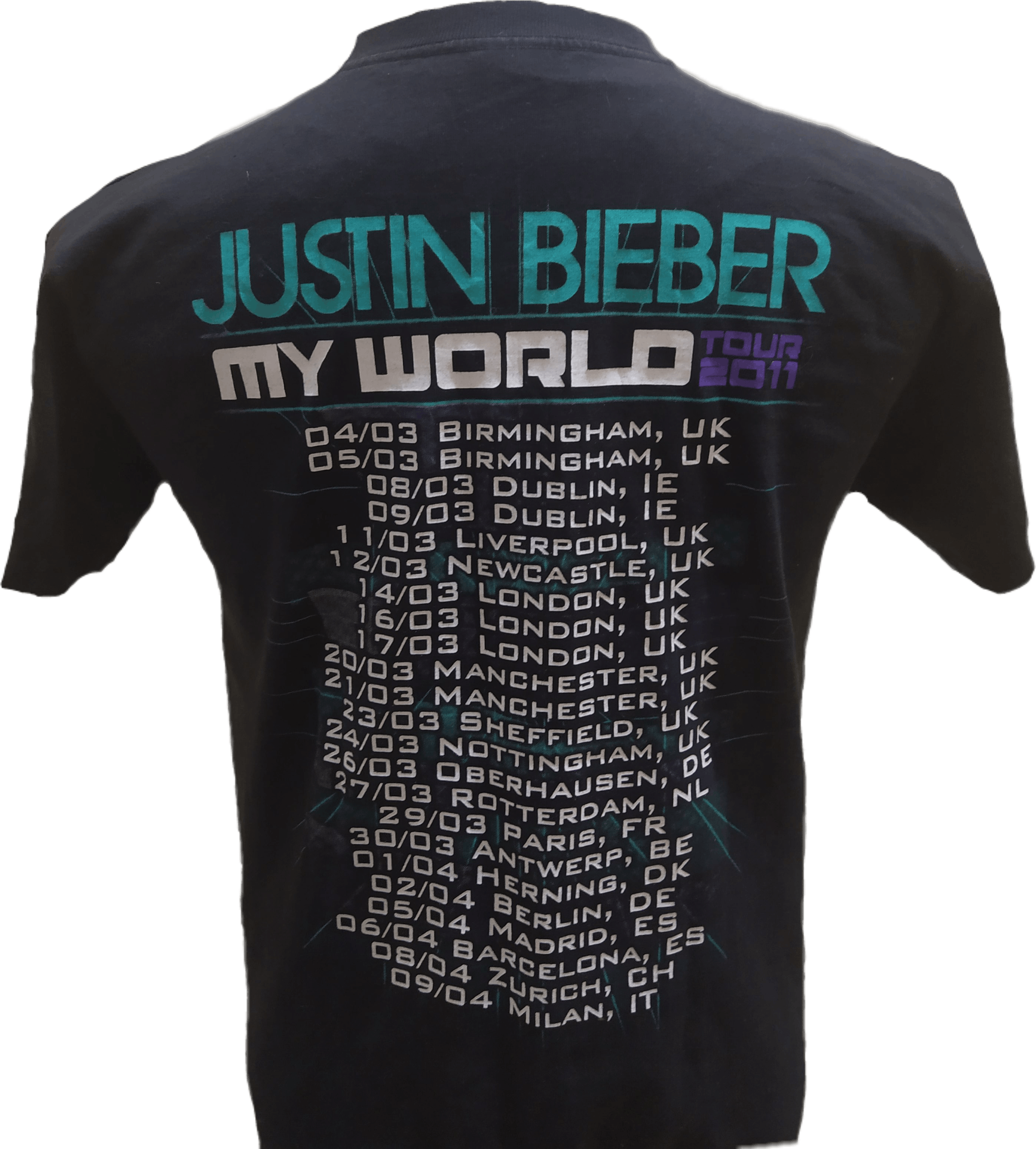 Band Tees 🔥Y2K 🔥 Justin Bieber Tour 2011 Size US S / EU 44-46 / 1 - 2 Thumbnail
