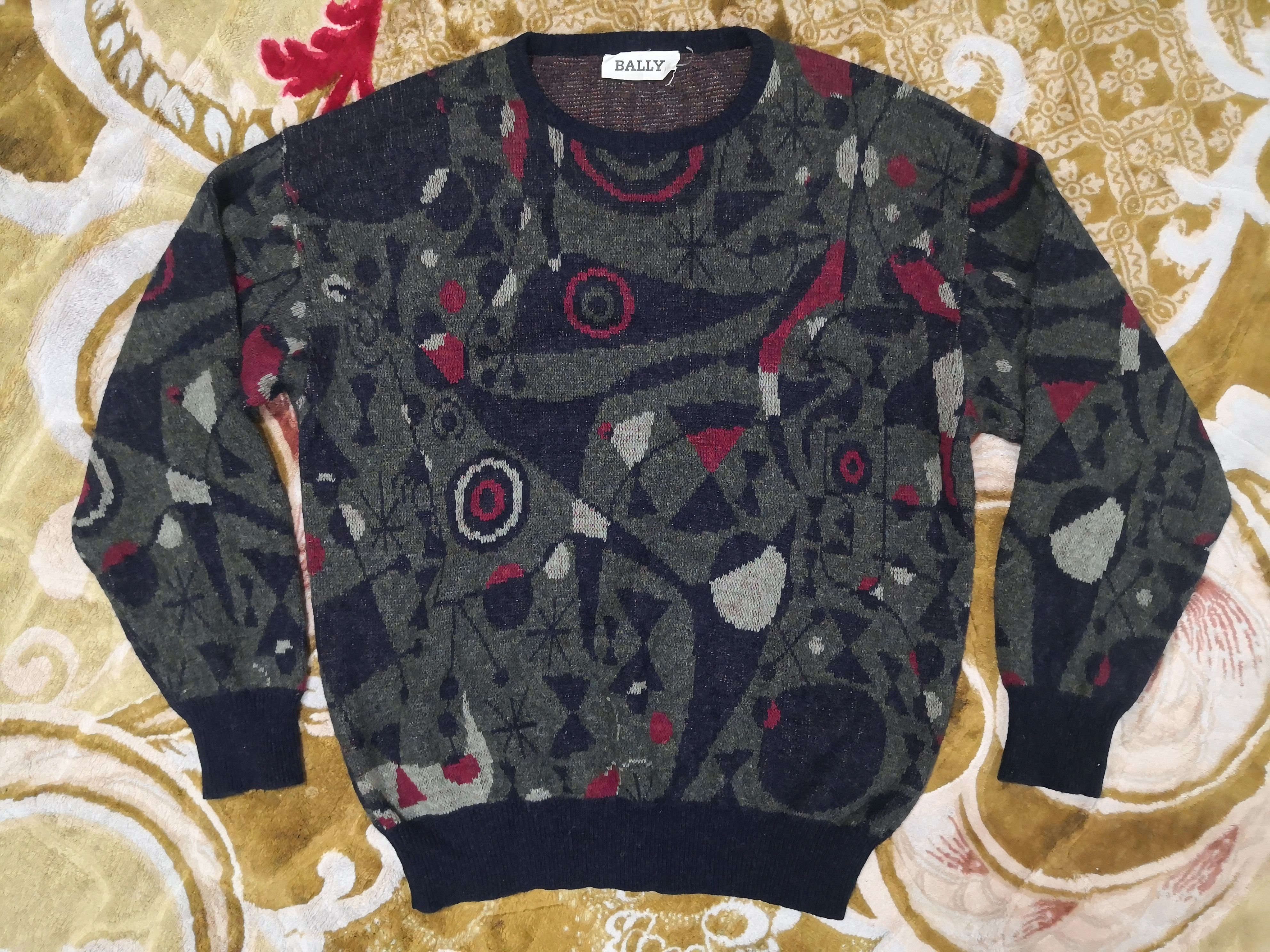 Bally × Designer × Vintage BALLY X LAMBWOOL X SUPER GEELONG X SWEATSHIRT Size US L / EU 52-54 / 3 - 2 Thumbnail