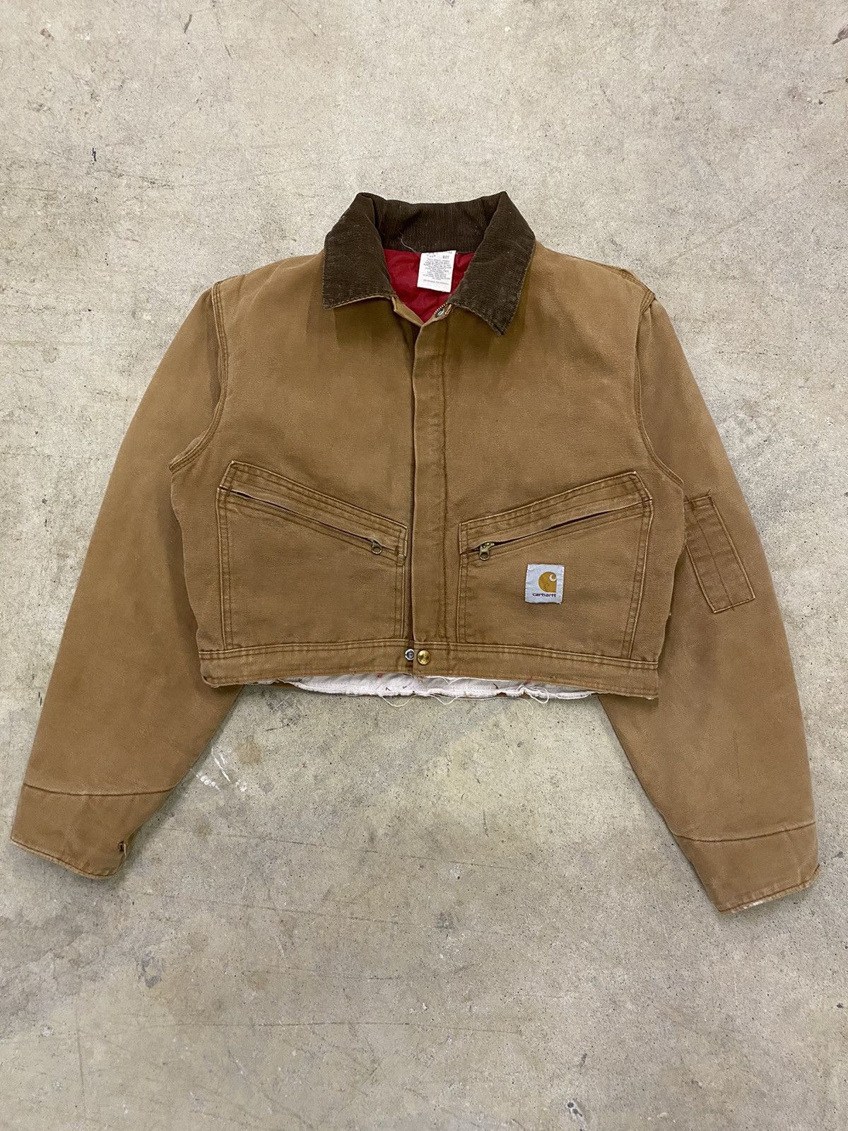 Carhartt × Streetwear × Vintage Vintage Custom Carhartt Cropped Jacket ...