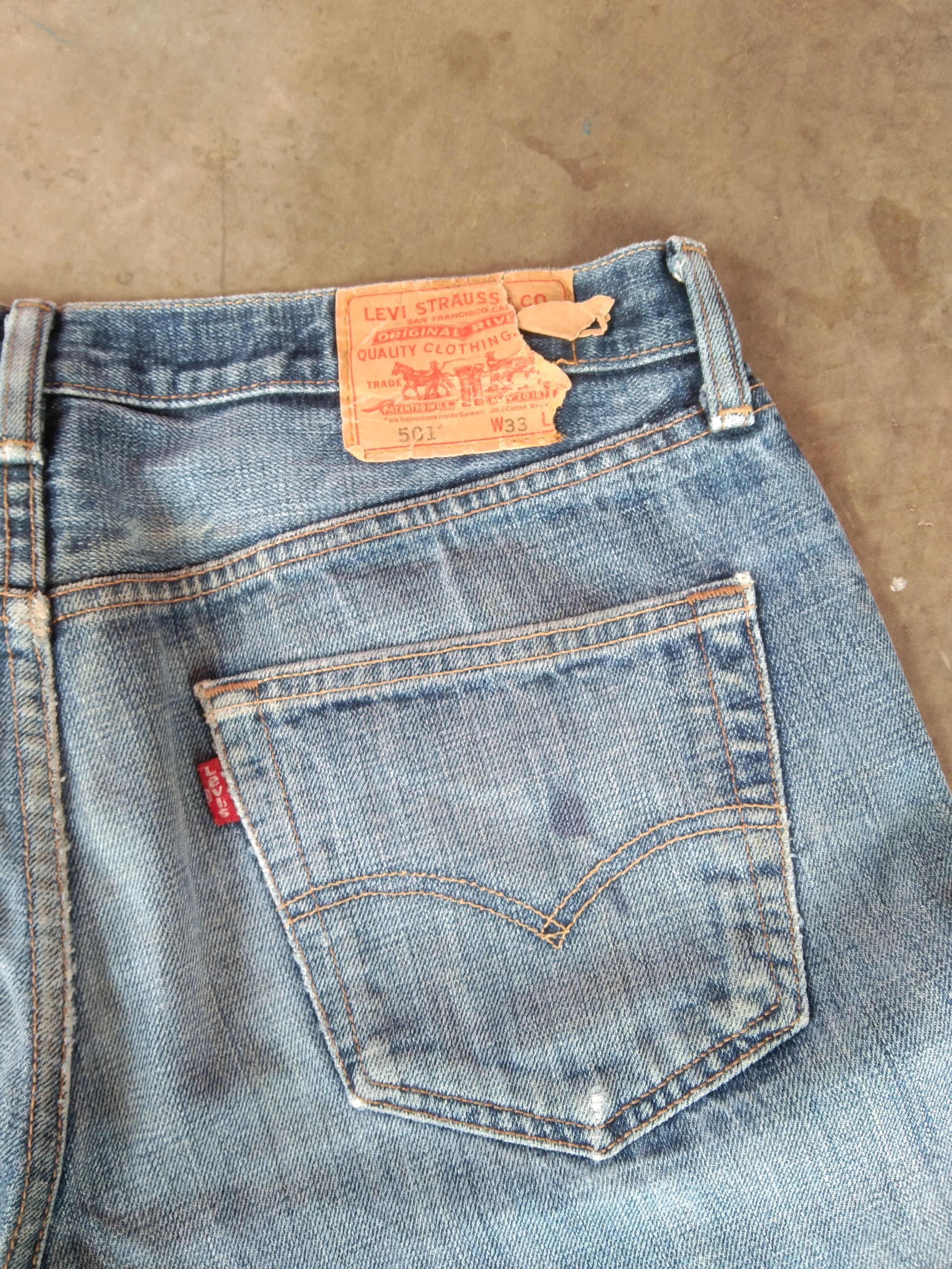 Levi's Vintage Levi's 501 Faded Distressed Jeans 33x31 Size US 33 - 4 Thumbnail
