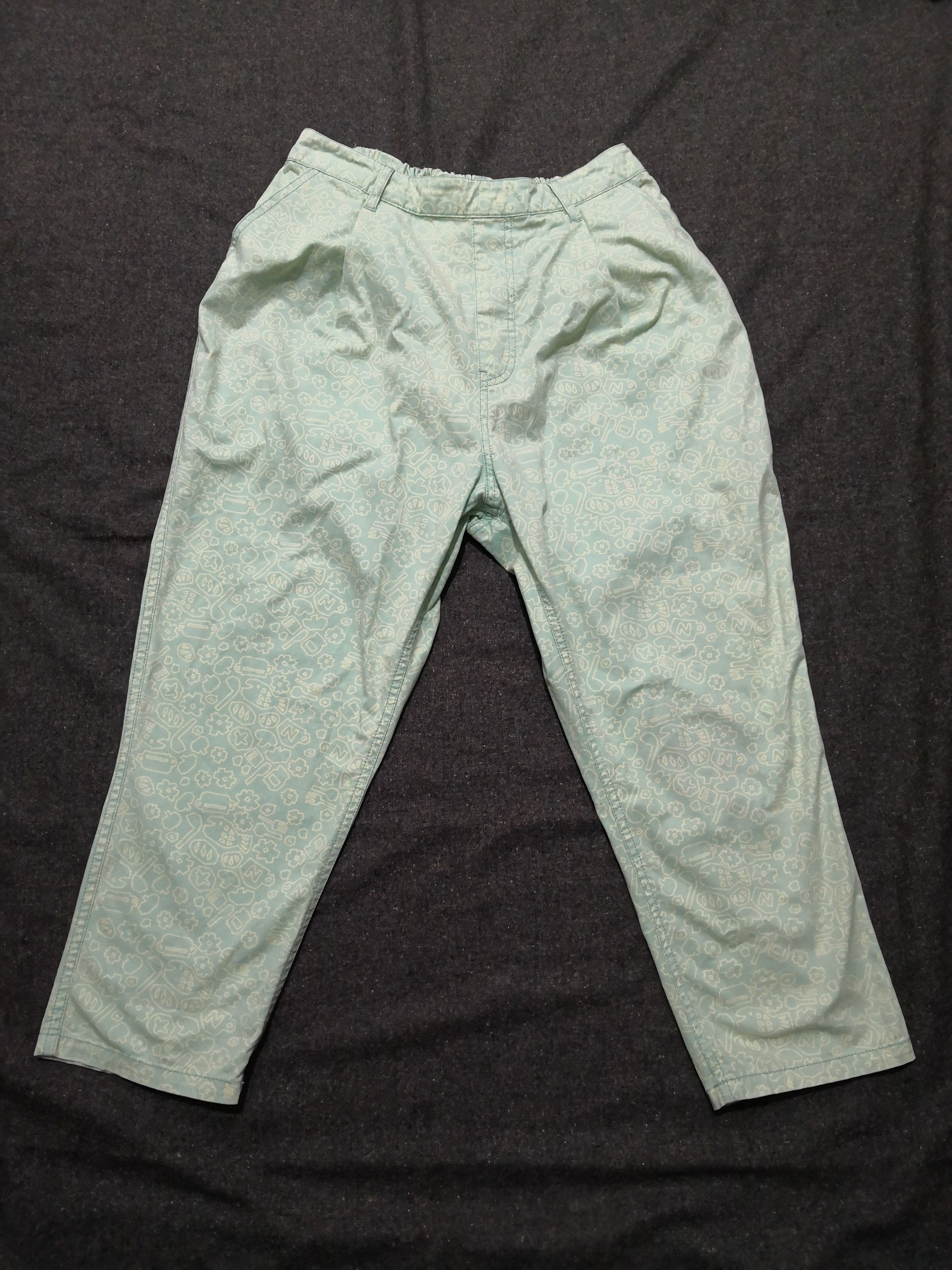 image of Issey Miyake x Ne Net Né-Net Casual Pants Green Mint Fullprint in Mint Green, Women's (Size 30)