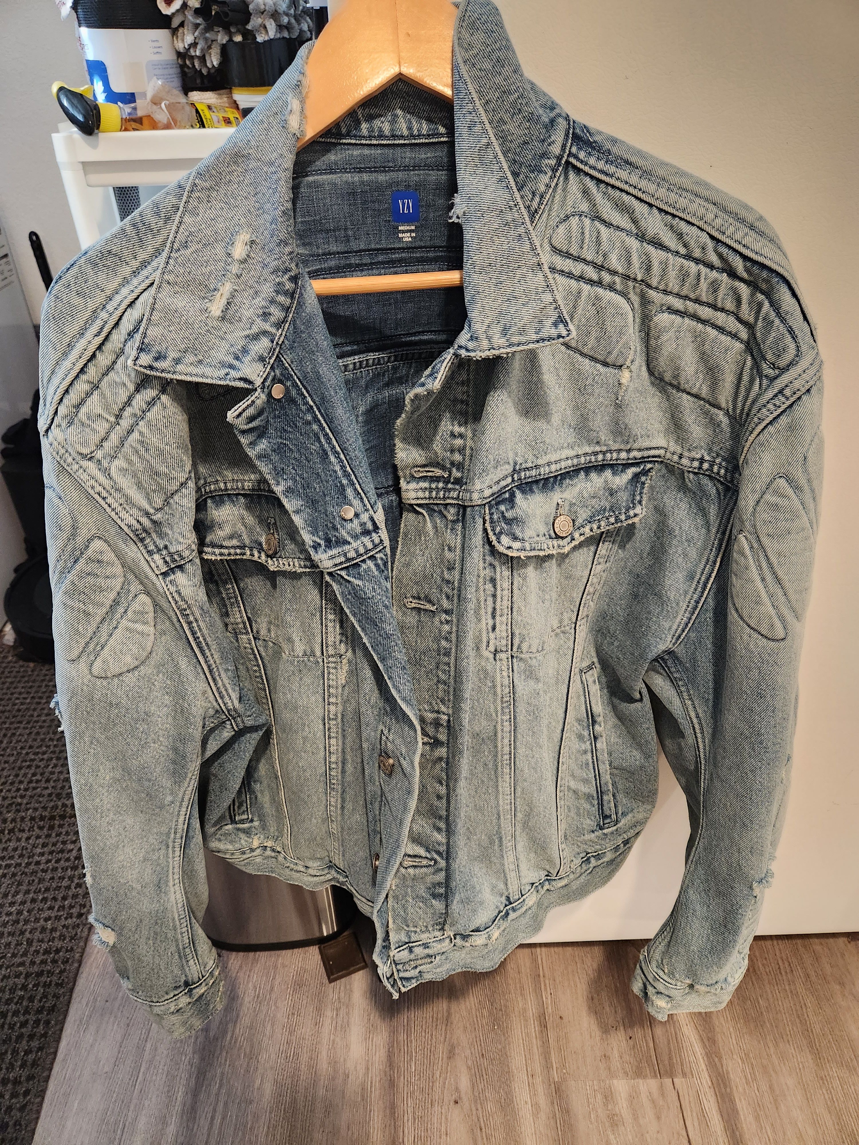 Gap × Kanye West Yeezy Gap Padded Denim Jacket Size Mediim | Grailed