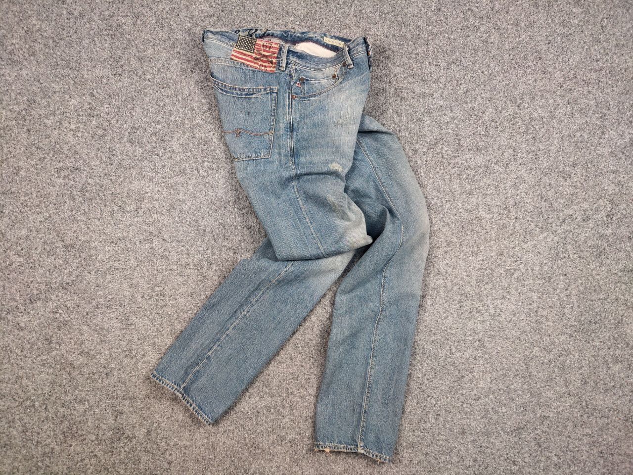 Polo Ralph Lauren Vintage 90s Polo Ralph Lauren Distressed Washed Denim Jeans Size US 31 - 16 Thumbnail