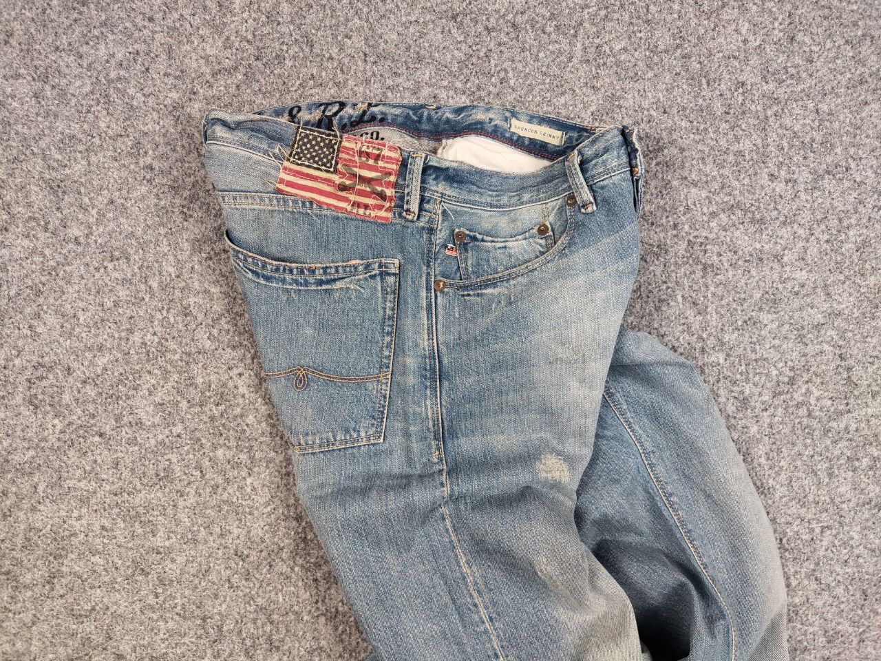Polo Ralph Lauren Vintage 90s Polo Ralph Lauren Distressed Washed Denim Jeans Size US 31 - 17 Thumbnail