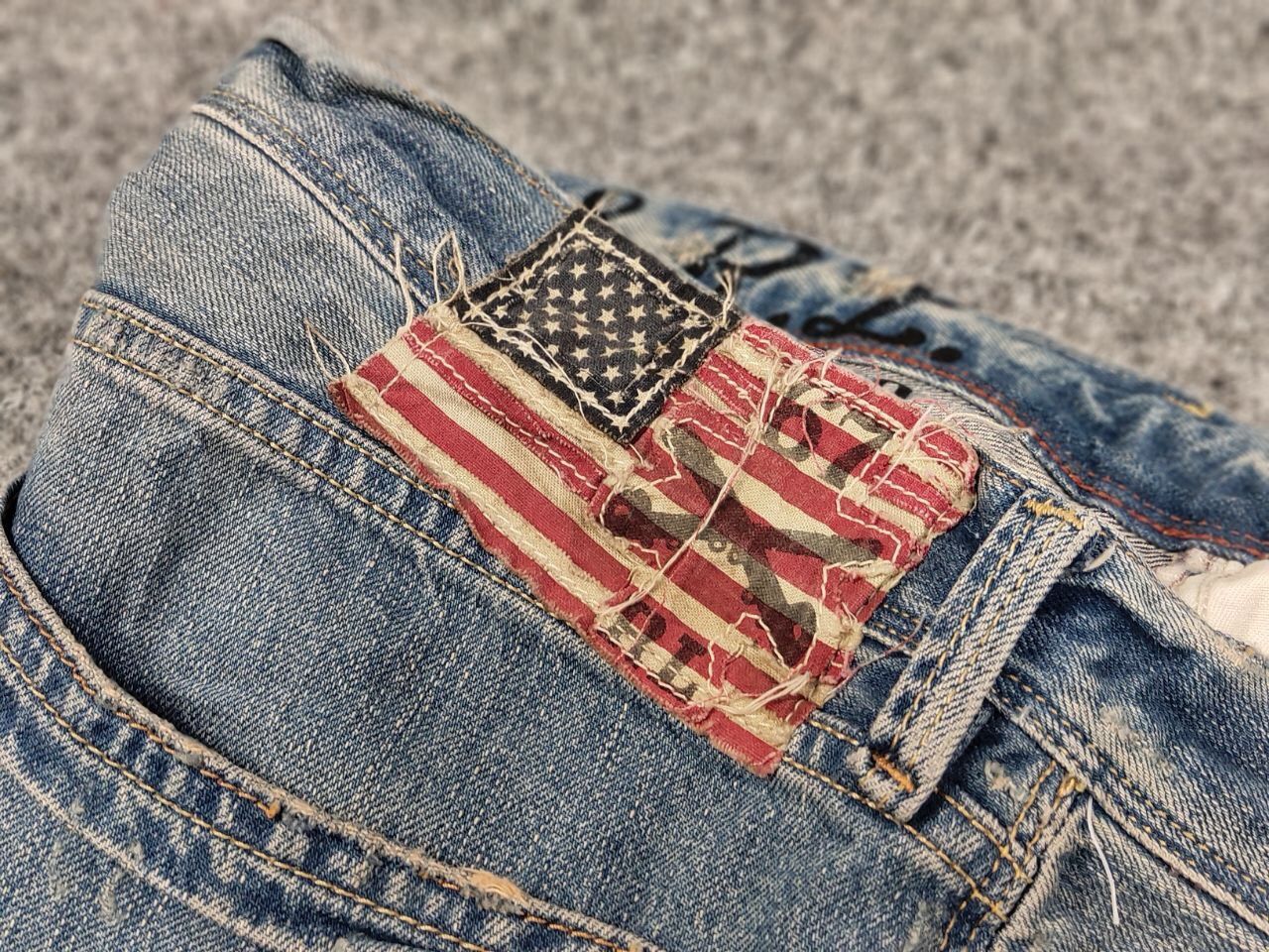 Polo Ralph Lauren Vintage 90s Polo Ralph Lauren Distressed Washed Denim Jeans Size US 31 - 19 Thumbnail
