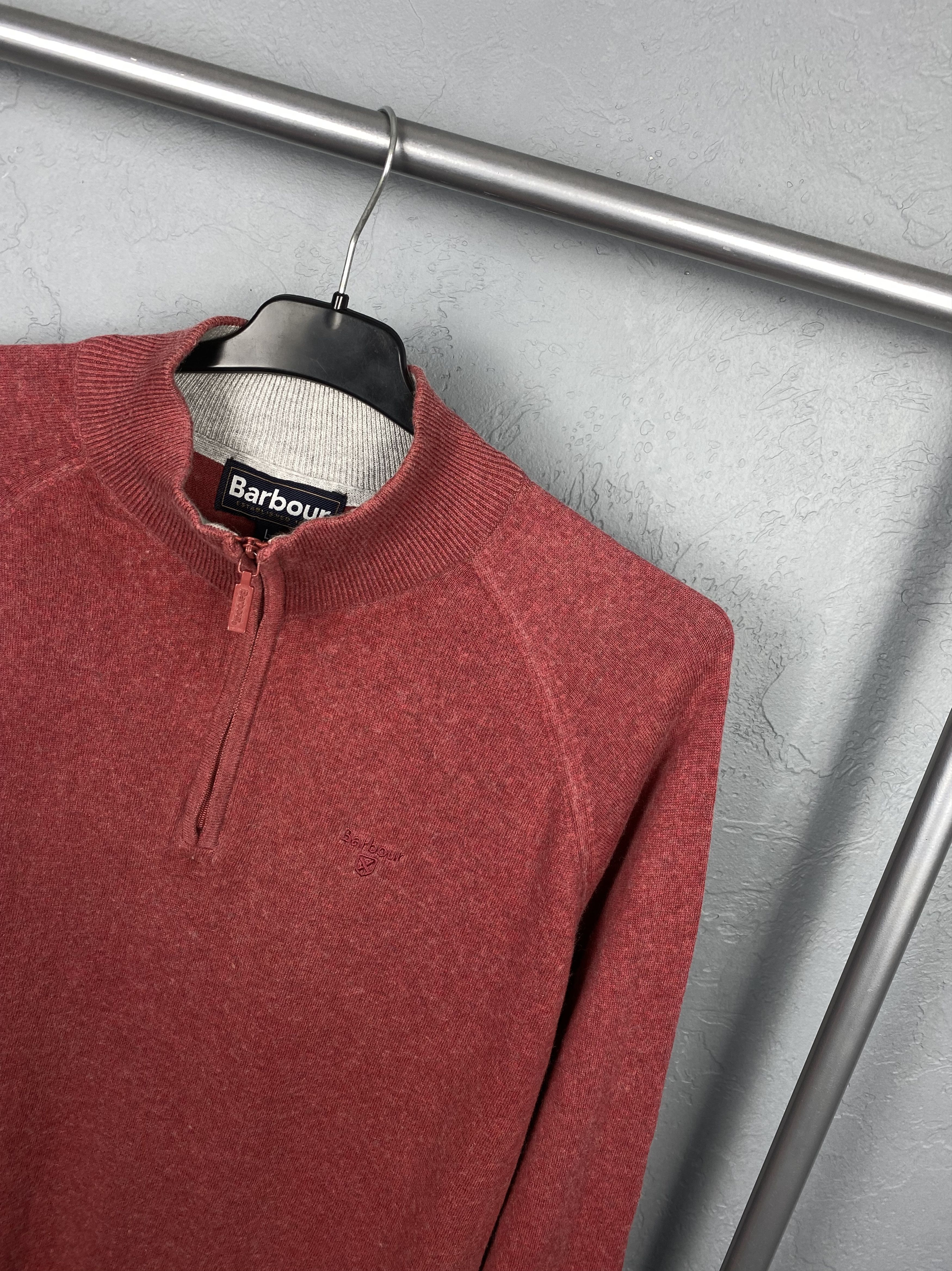Barbour Barbour Vintage Cotton + Cashmere Quarter Zip Mens Sweater Size US L / EU 52-54 / 3 - 2 Thumbnail