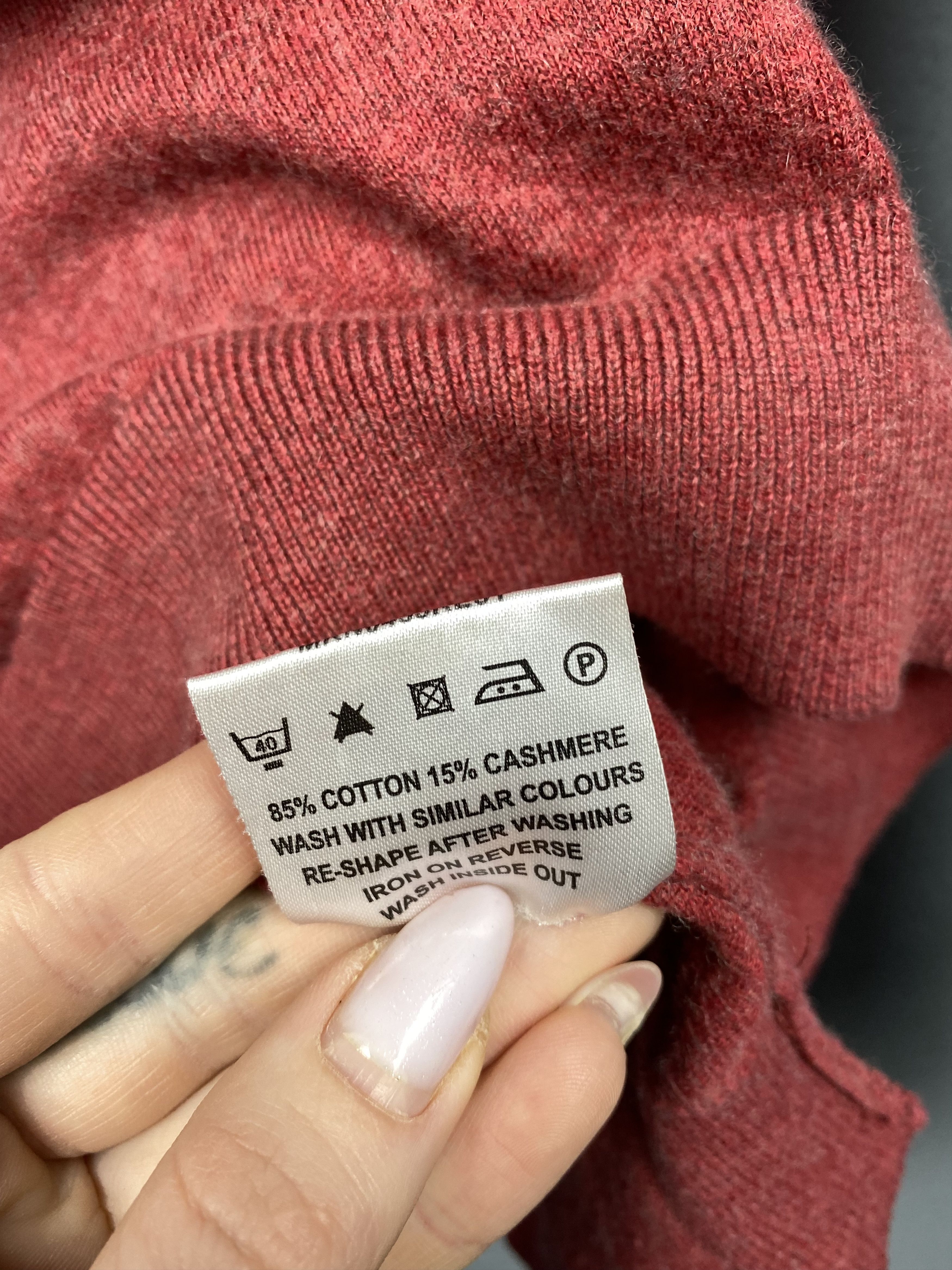 Barbour Barbour Vintage Cotton + Cashmere Quarter Zip Mens Sweater Size US L / EU 52-54 / 3 - 7 Thumbnail