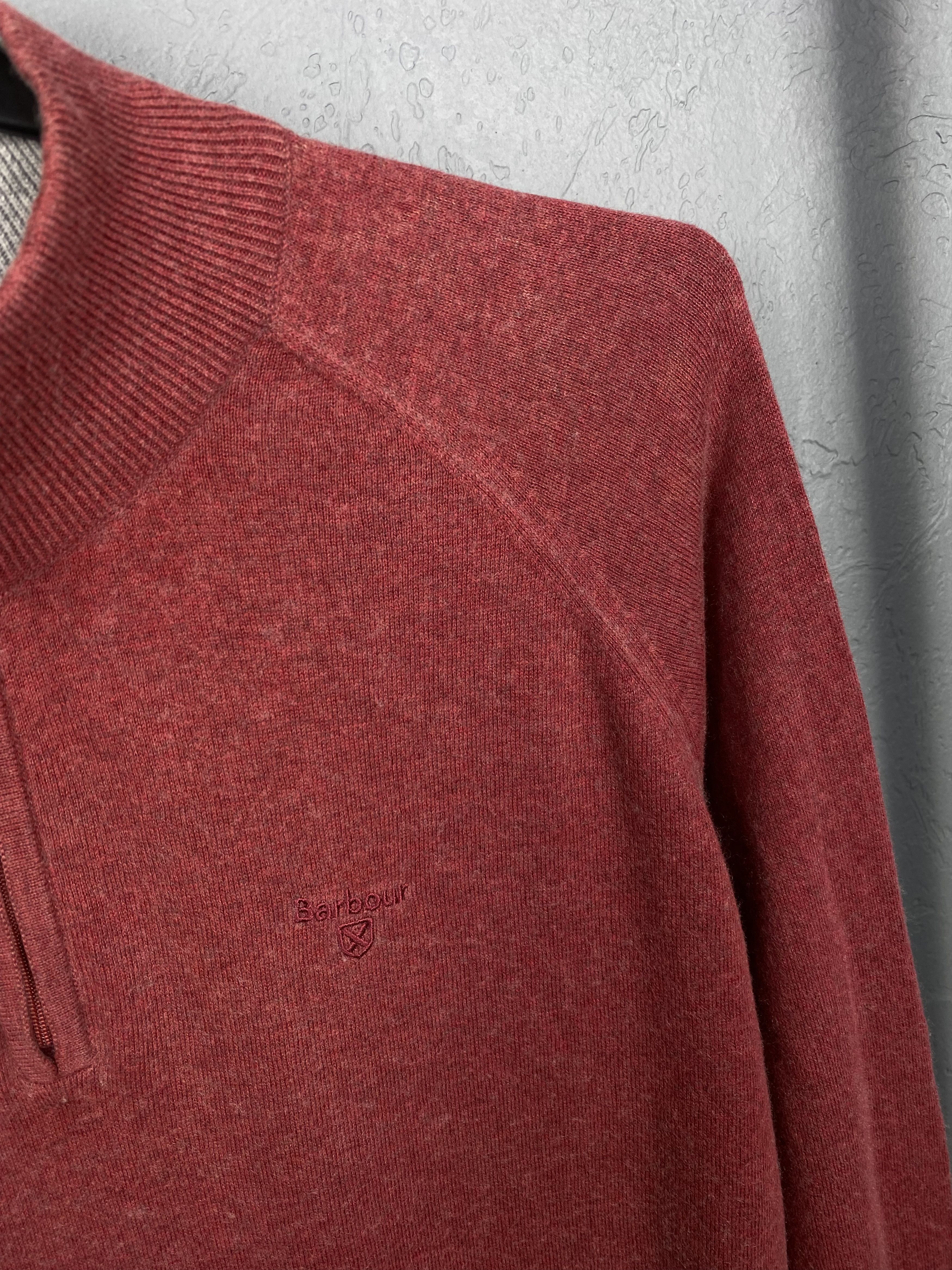 Barbour Barbour Vintage Cotton + Cashmere Quarter Zip Mens Sweater Size US L / EU 52-54 / 3 - 3 Thumbnail