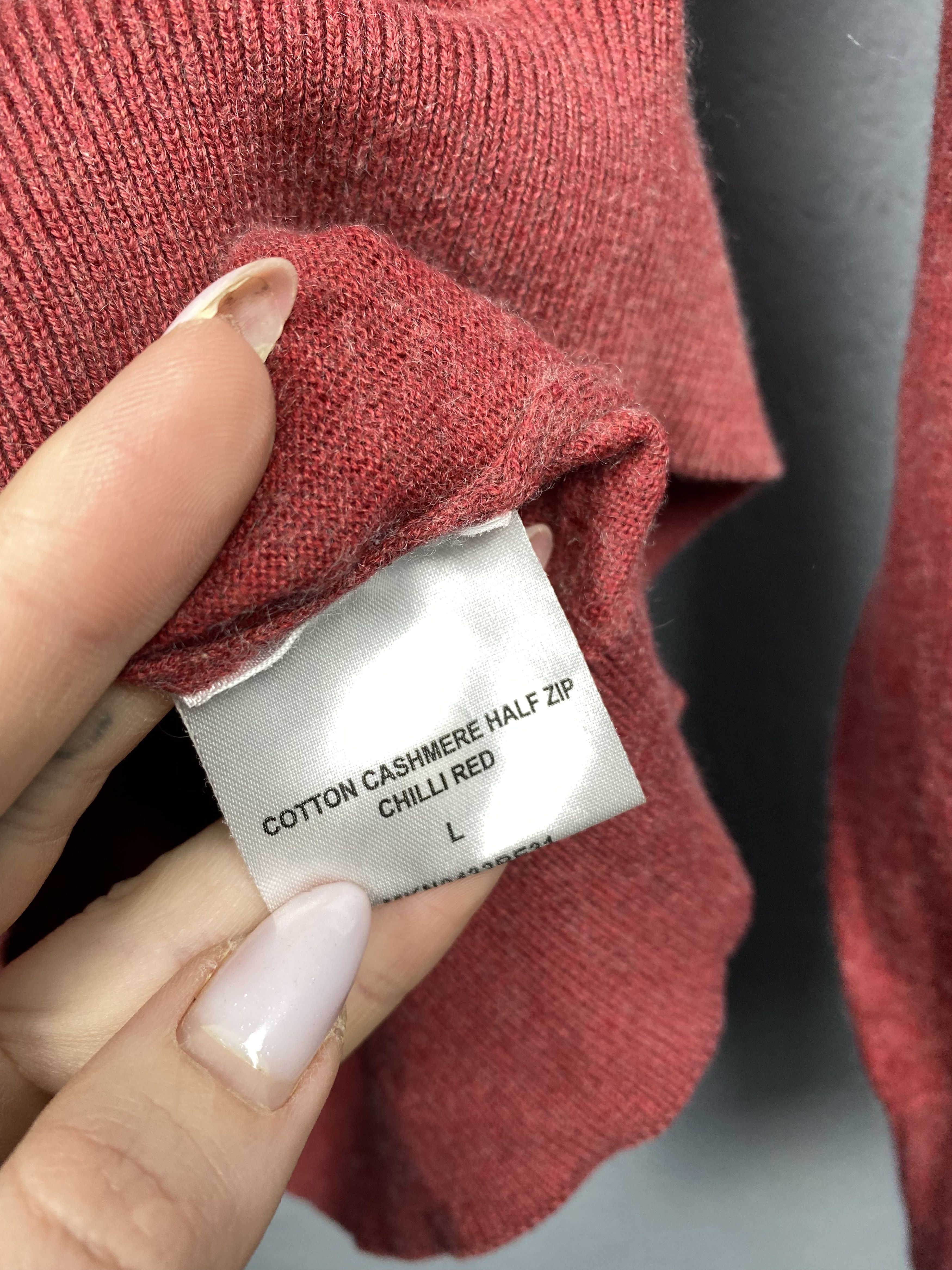 Barbour Barbour Vintage Cotton + Cashmere Quarter Zip Mens Sweater Size US L / EU 52-54 / 3 - 6 Thumbnail