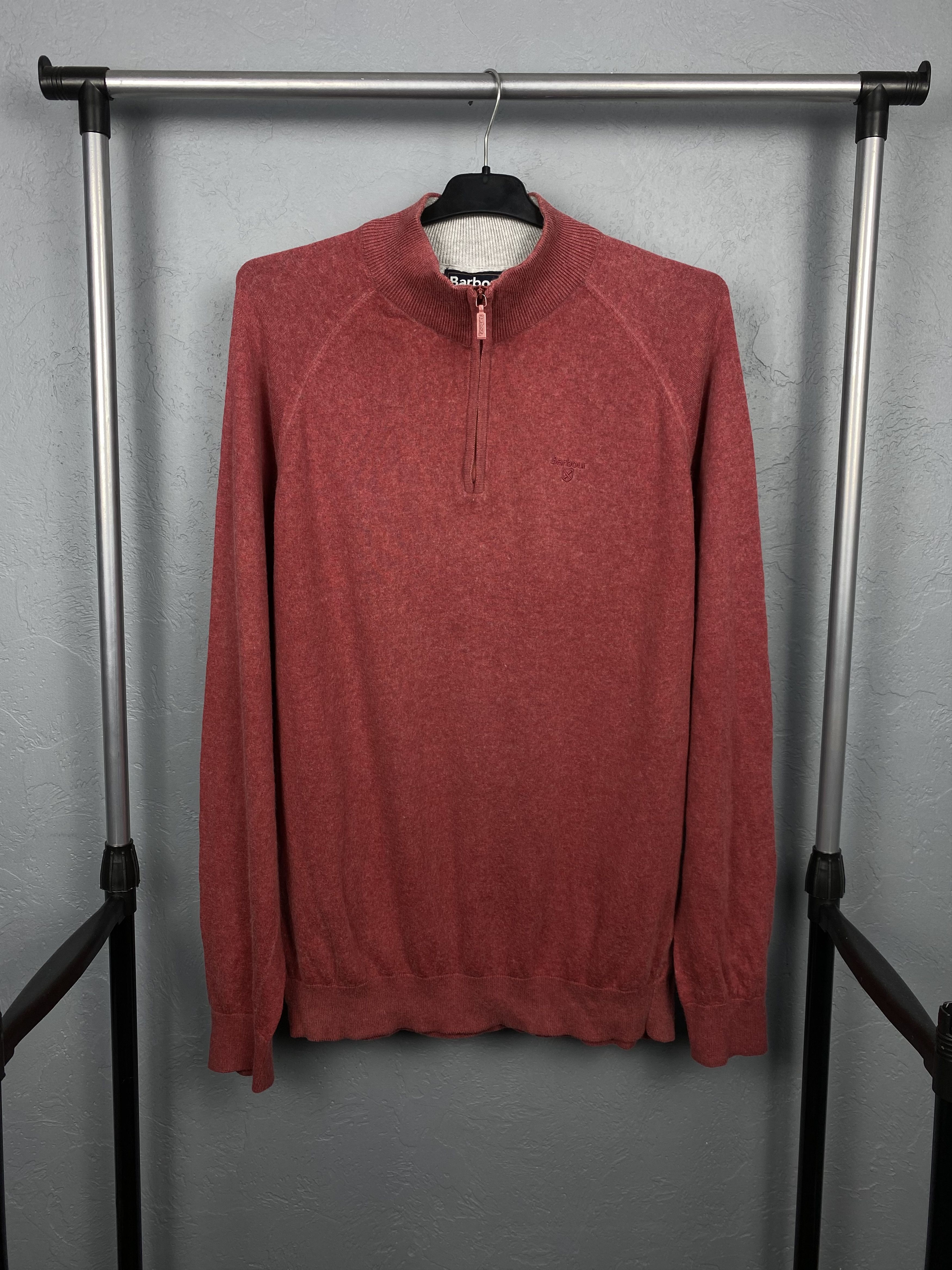 Barbour Barbour Vintage Cotton + Cashmere Quarter Zip Mens Sweater Size US L / EU 52-54 / 3 - 1 Thumbnail