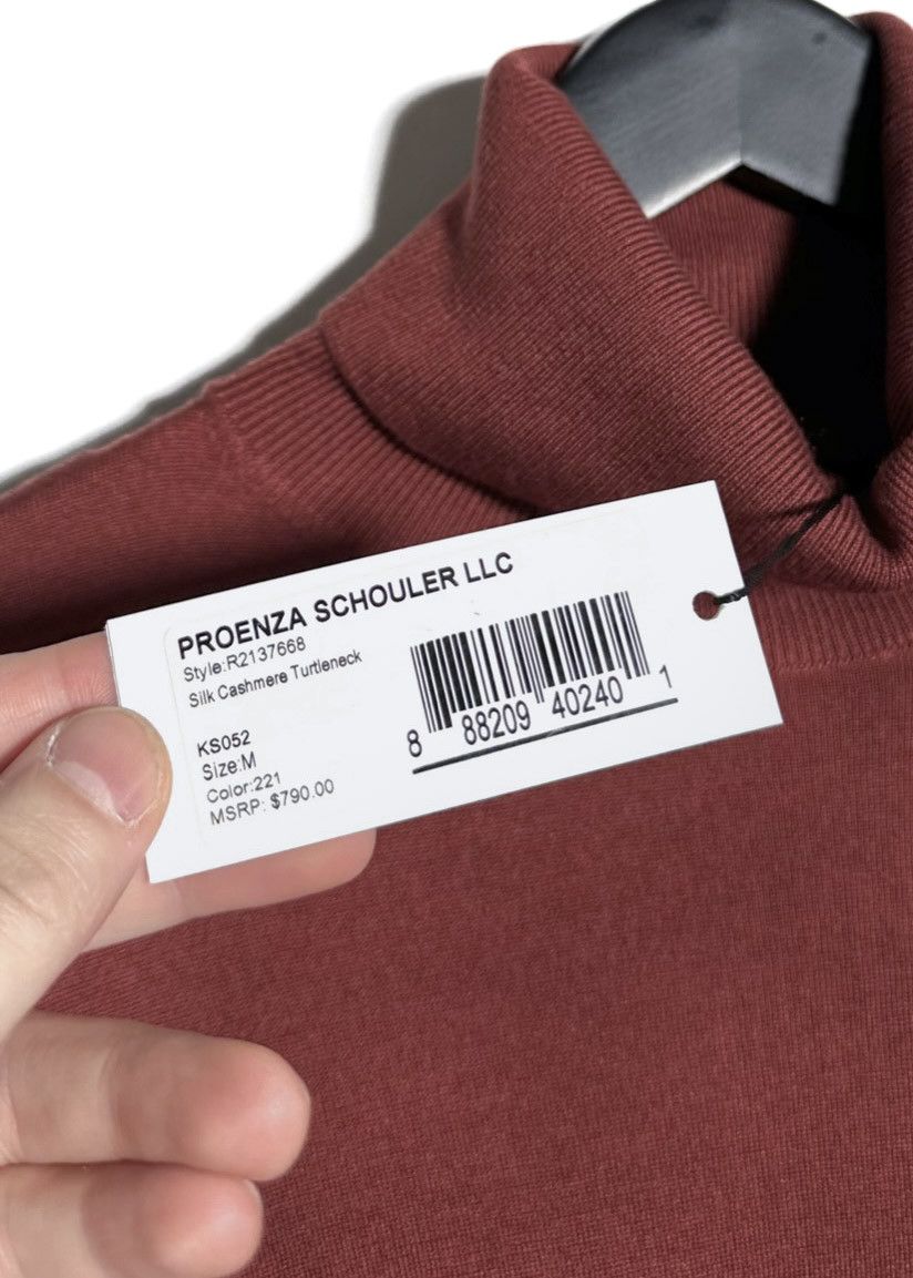 Proenza Schouler Proenza Schouler Rust Silk Cashmere Blend Turtleneck Sweater Size M / US 6-8 / IT 42-44 - 6 Thumbnail