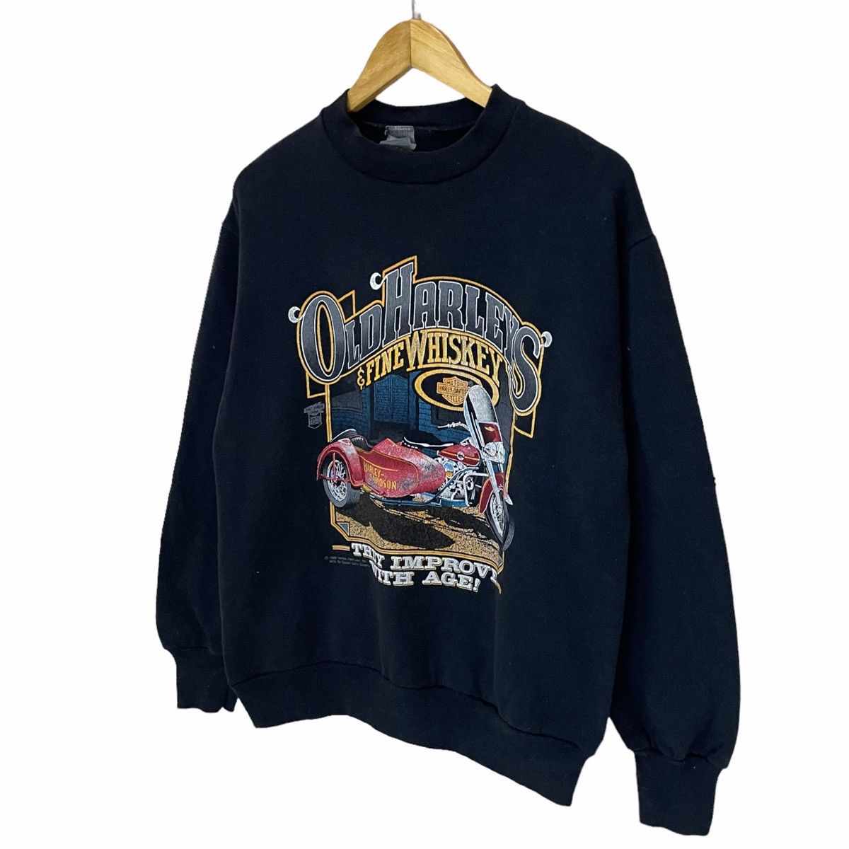 Harley Davidson × Vintage 💥 3D HARLEY DAVIDSON 80s SWEATSHIRT Size US M / EU 48-50 / 2 - 3 Thumbnail