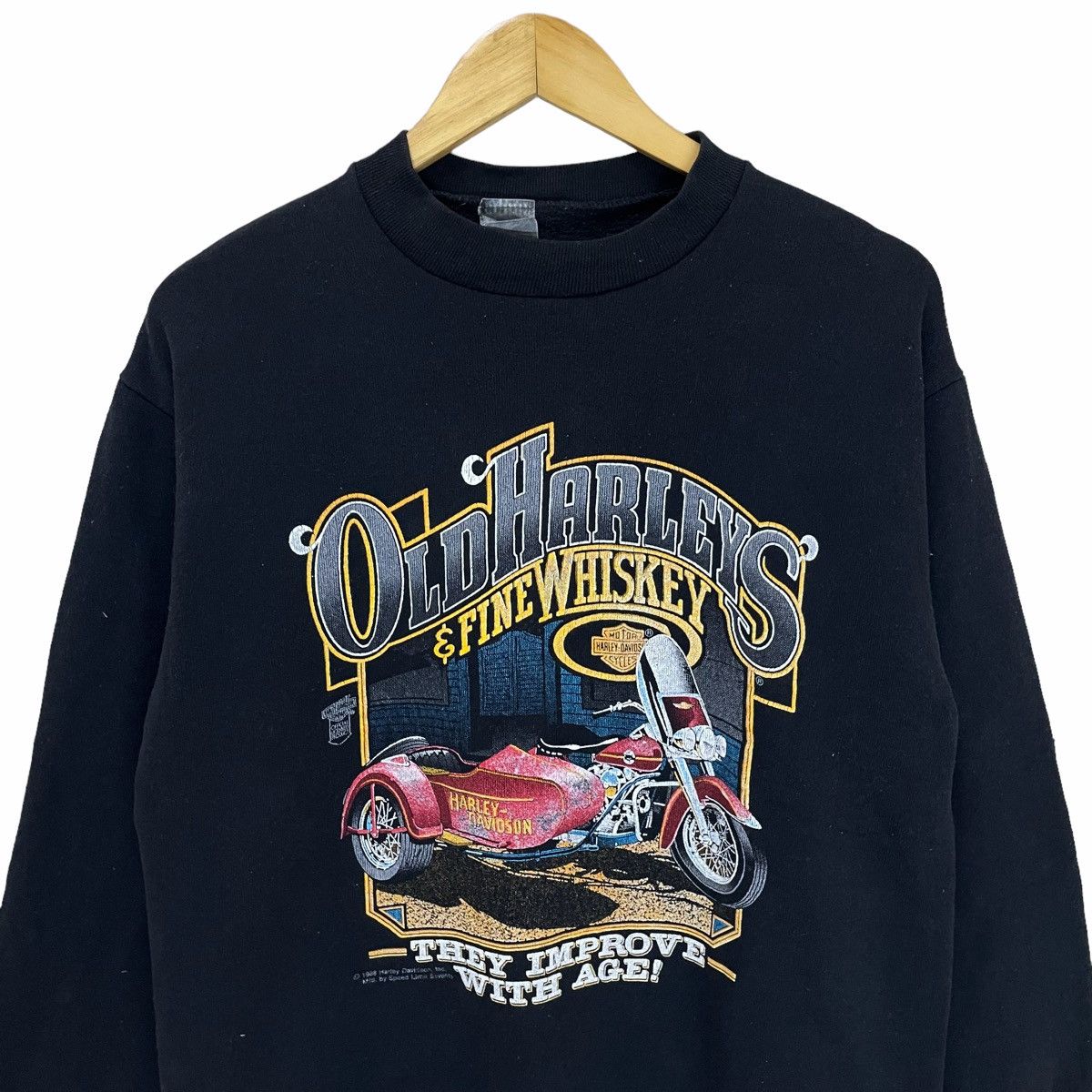 Harley Davidson × Vintage 💥 3D HARLEY DAVIDSON 80s SWEATSHIRT Size US M / EU 48-50 / 2 - 4 Thumbnail