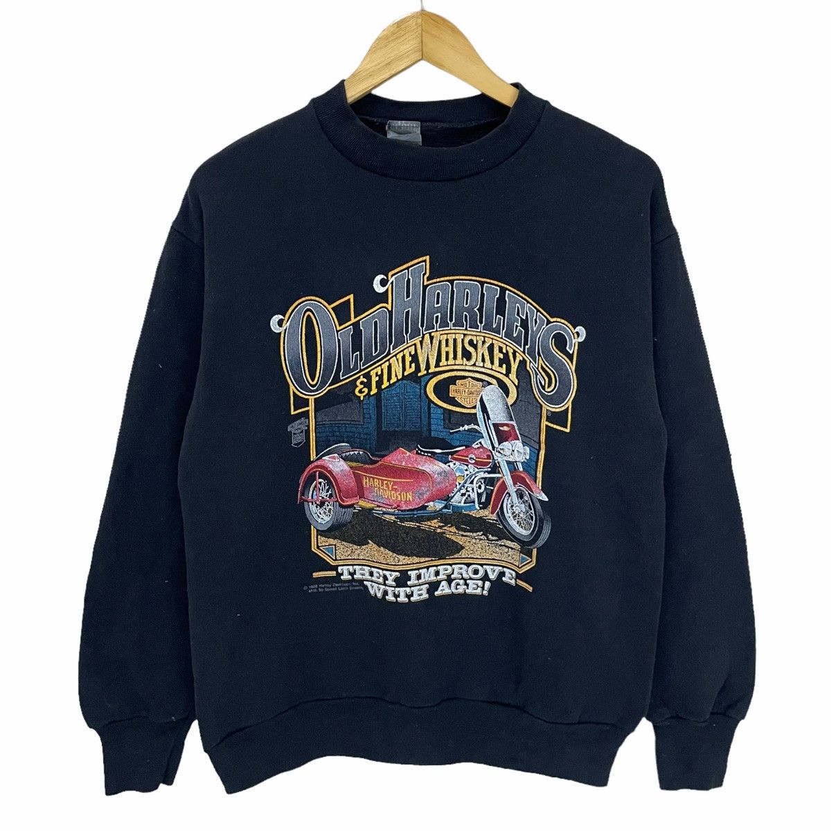 Harley Davidson × Vintage 💥 3D HARLEY DAVIDSON 80s SWEATSHIRT Size US M / EU 48-50 / 2 - 1 Thumbnail