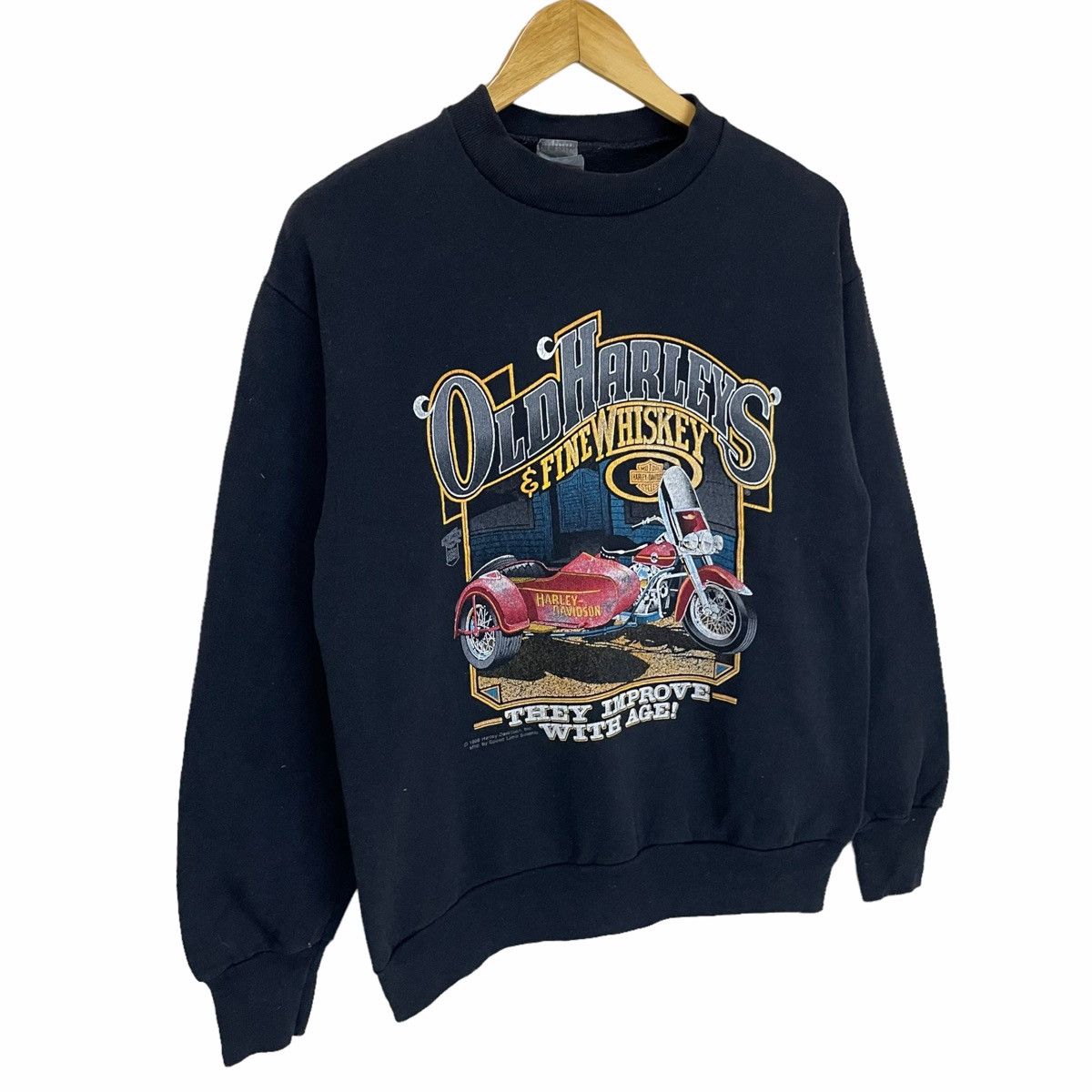 Harley Davidson × Vintage 💥 3D HARLEY DAVIDSON 80s SWEATSHIRT Size US M / EU 48-50 / 2 - 2 Thumbnail