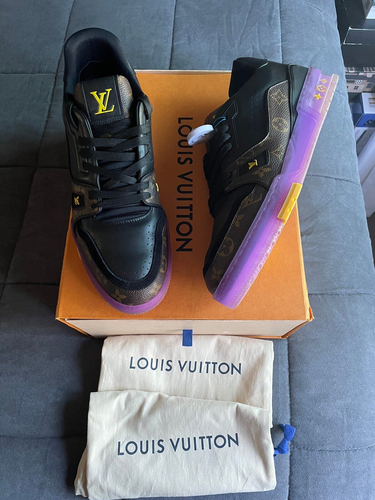 Louis Vuitton Trainer Monogram 'Black/Brown/Purple' - 1A8WJI