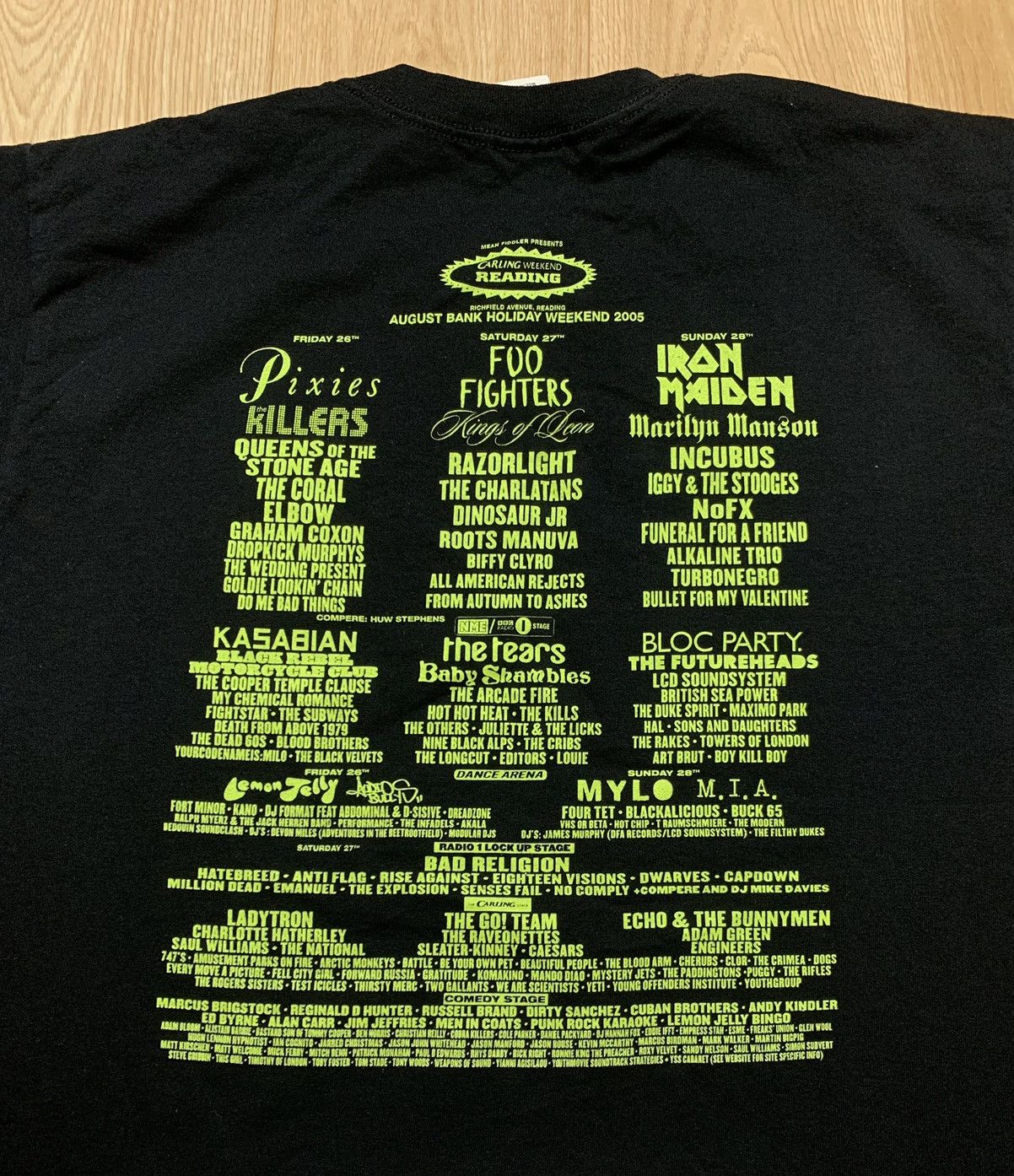 Band Tees Carling Weekend Reading 2005 T-Shirt Foo Fighters Iron Size US L / EU 52-54 / 3 - 5 Thumbnail