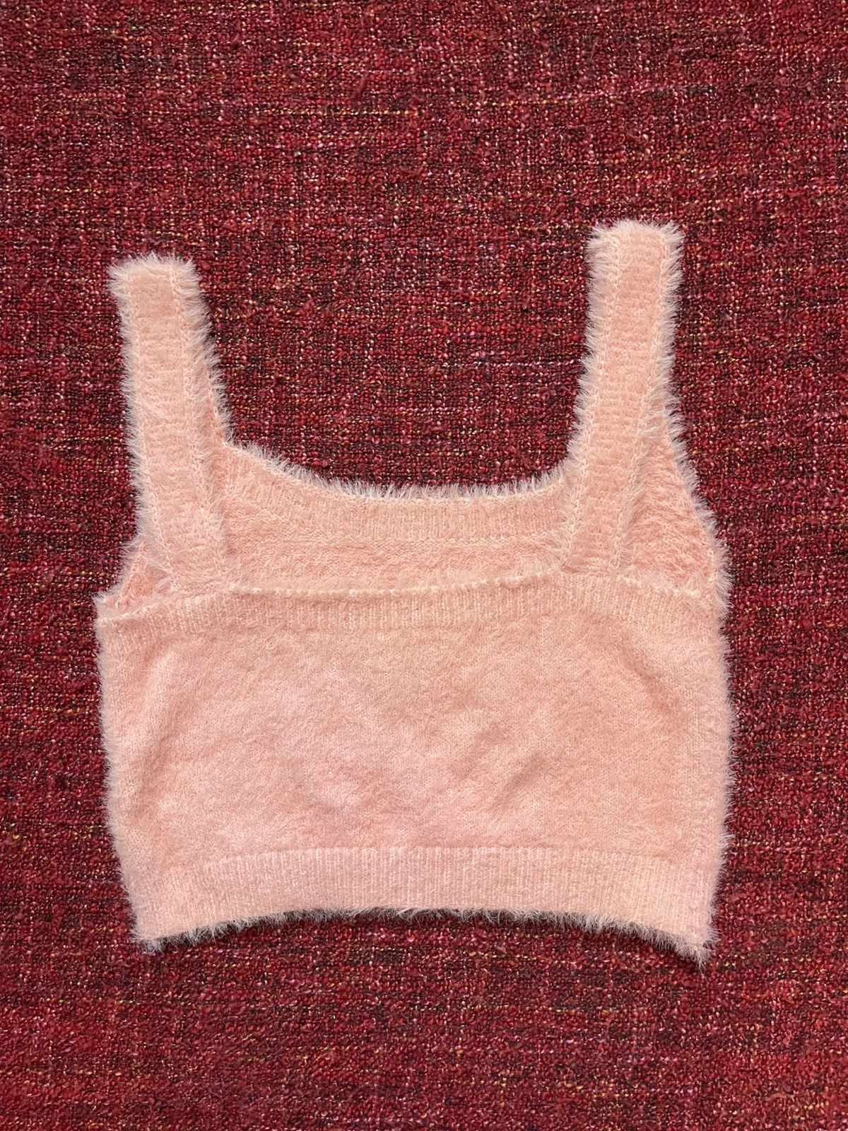 Japanese Brand 🍑 Peach Japanese fuzzy mohair style crop top Size S / US 4 / IT 40 - 2 Thumbnail