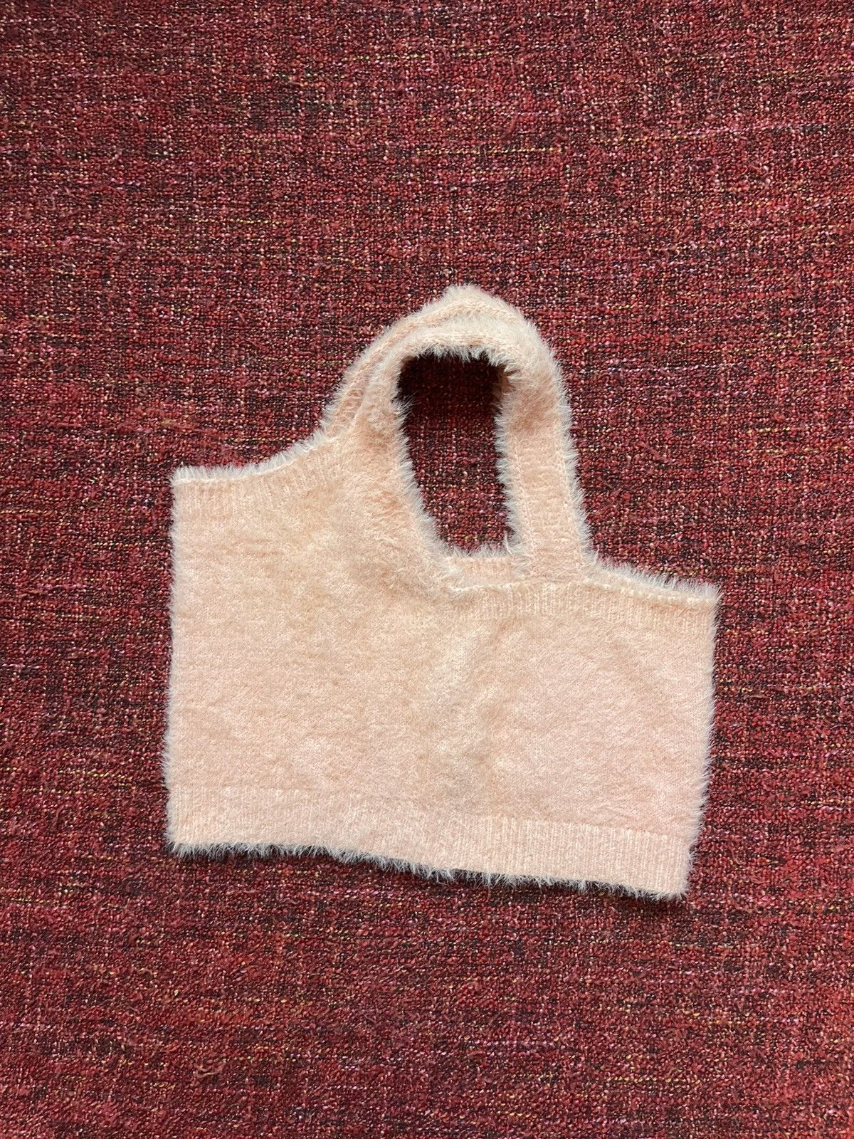 Japanese Brand 🍑 Peach Japanese fuzzy mohair style crop top Size S / US 4 / IT 40 - 4 Thumbnail
