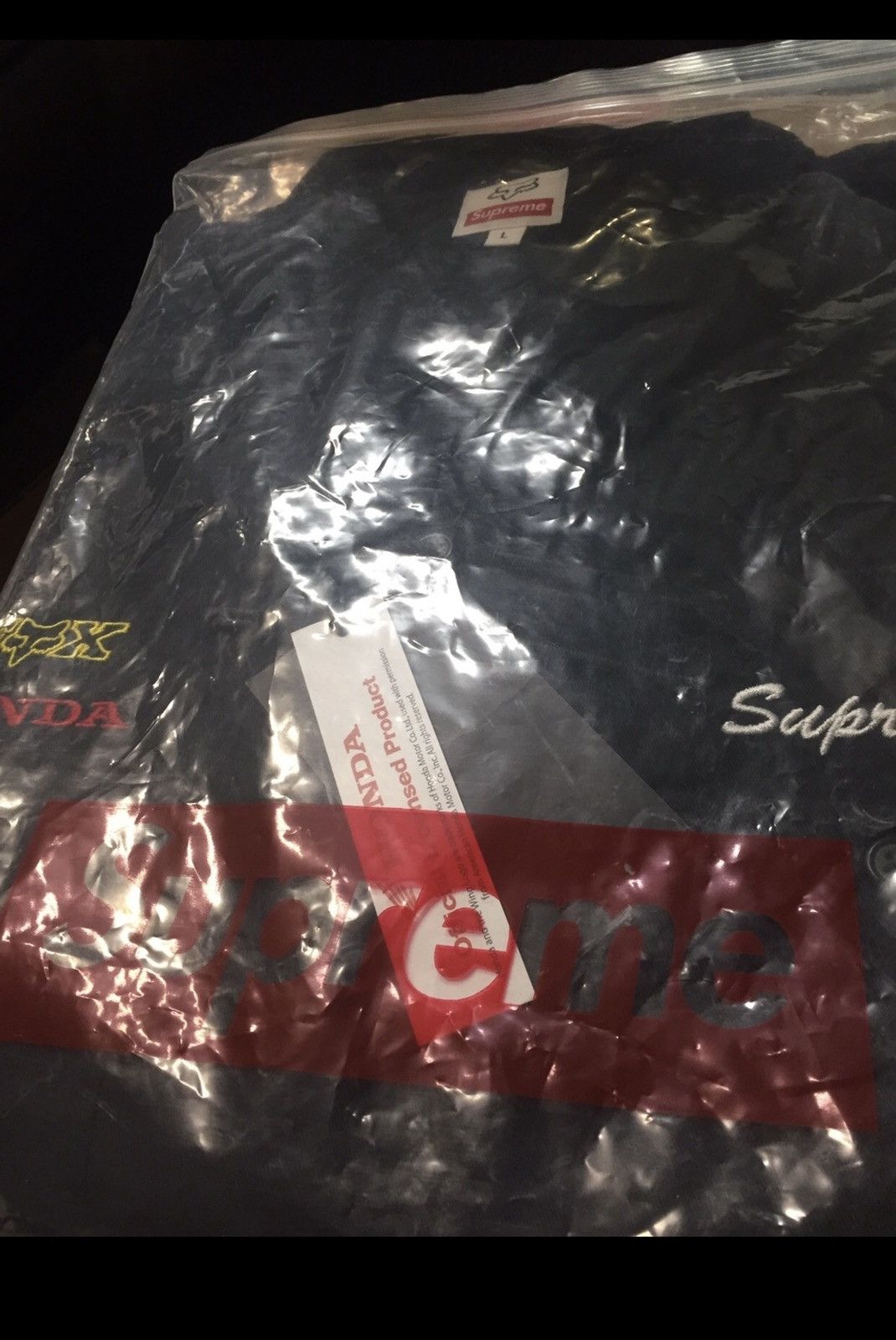 FW19 Supreme Honda Fox Racing Work Shirt Large