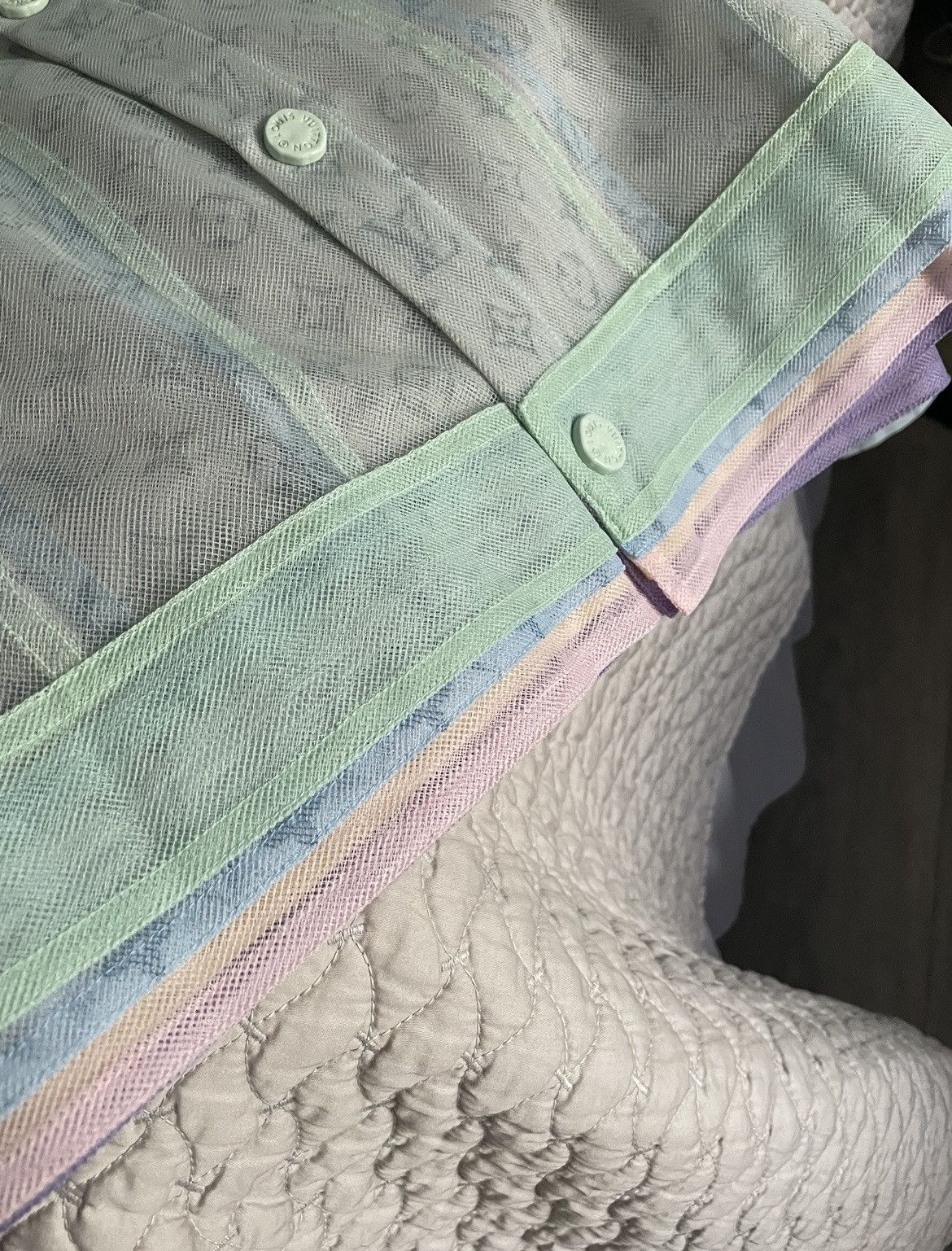 Louis Vuitton Louis Vuitton Multicolor Tulle Denim Monogram Jacket Size US L / EU 52-54 / 3 - 4 Thumbnail