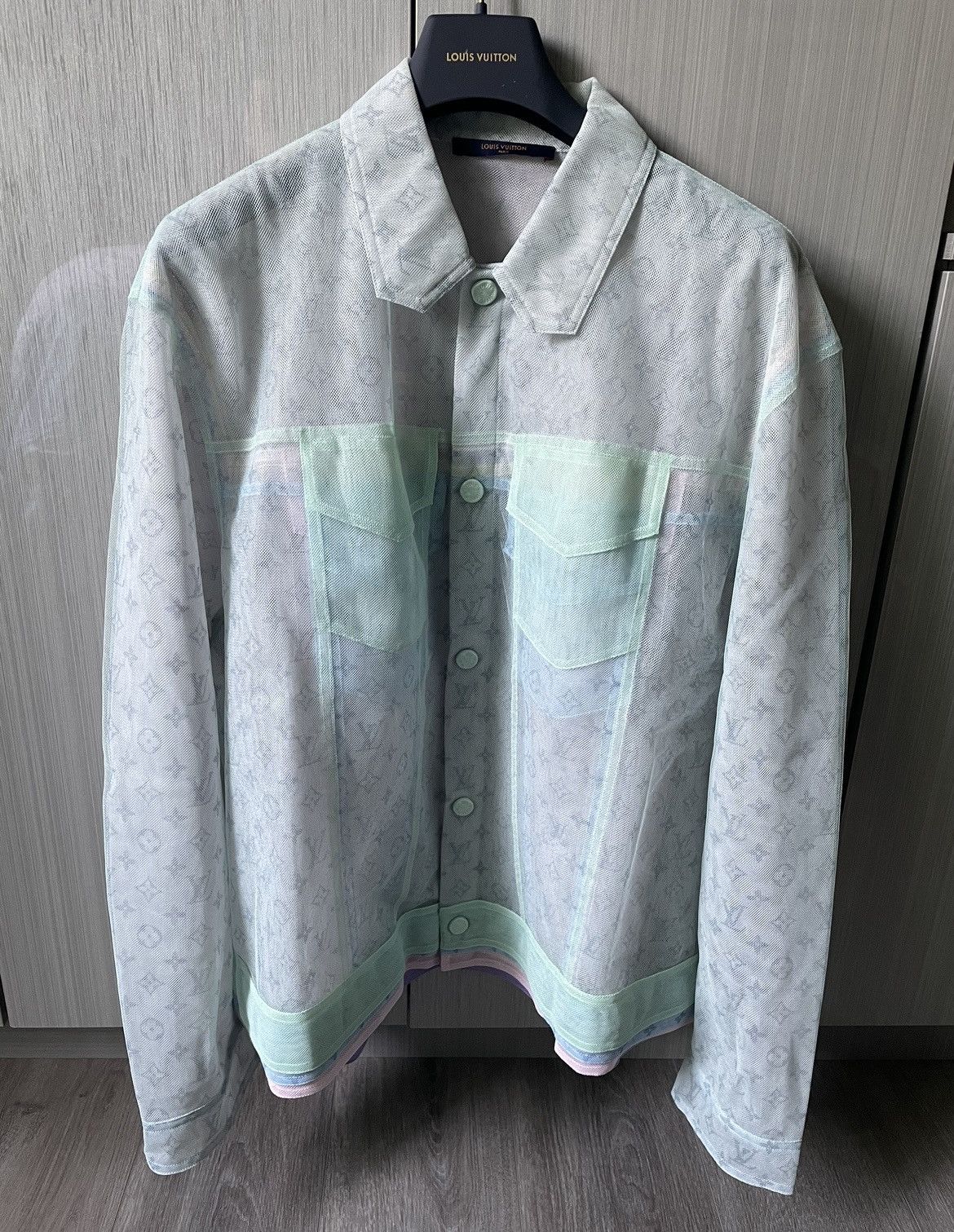 Louis Vuitton Louis Vuitton Multicolor Tulle Denim Monogram Jacket Size US L / EU 52-54 / 3 - 1 Thumbnail
