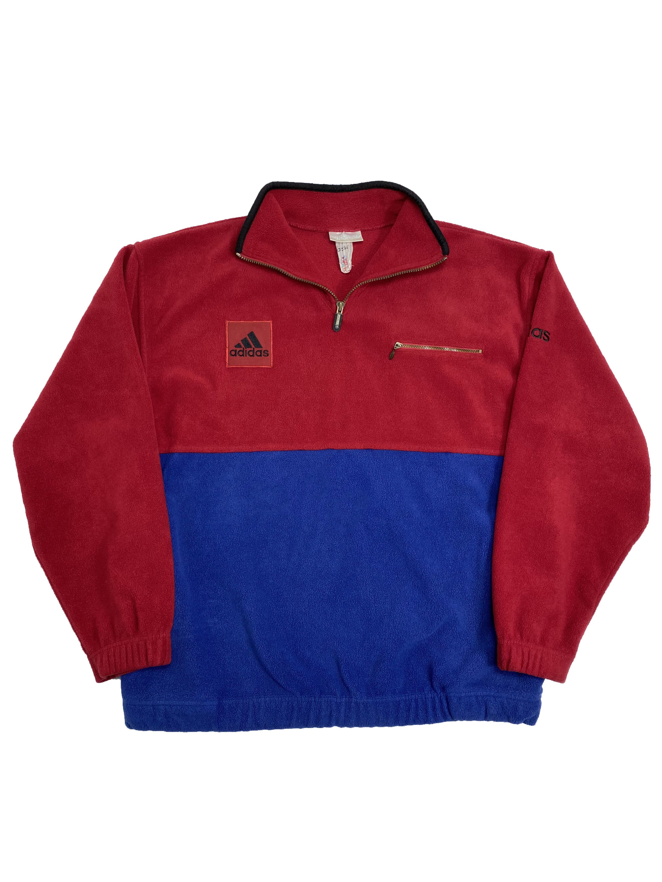 90s-00'S Vintage Adidas Fleece Pullover Hoodie, Men's Size L unclear gray type Vintage Second Hand