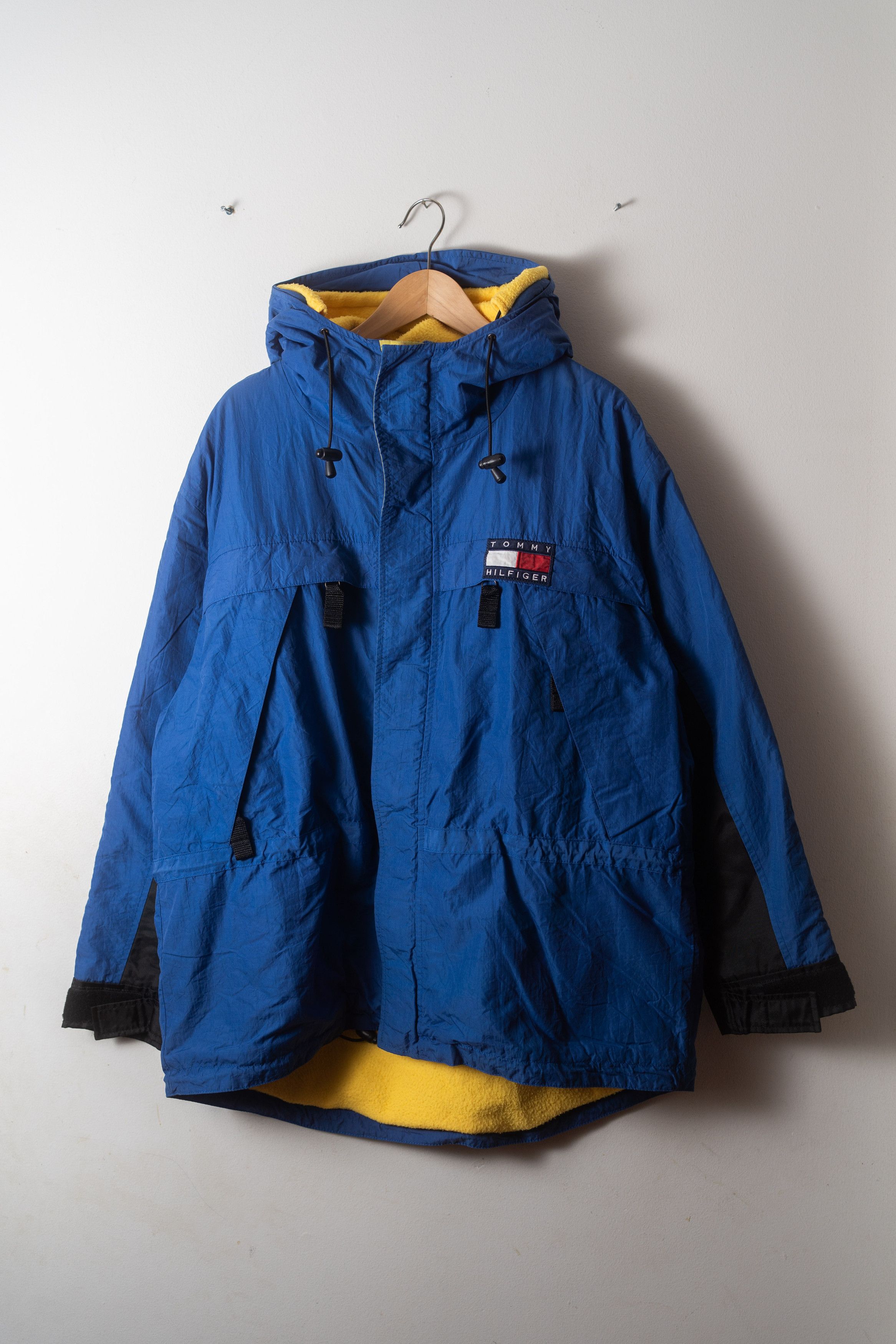 Tommy Hilfiger × Vintage Vintage 90s Tommy Hilfiger Logo Hooded Fleece Parka Jacket Size US M / EU 48-50 / 2 - 1 Thumbnail