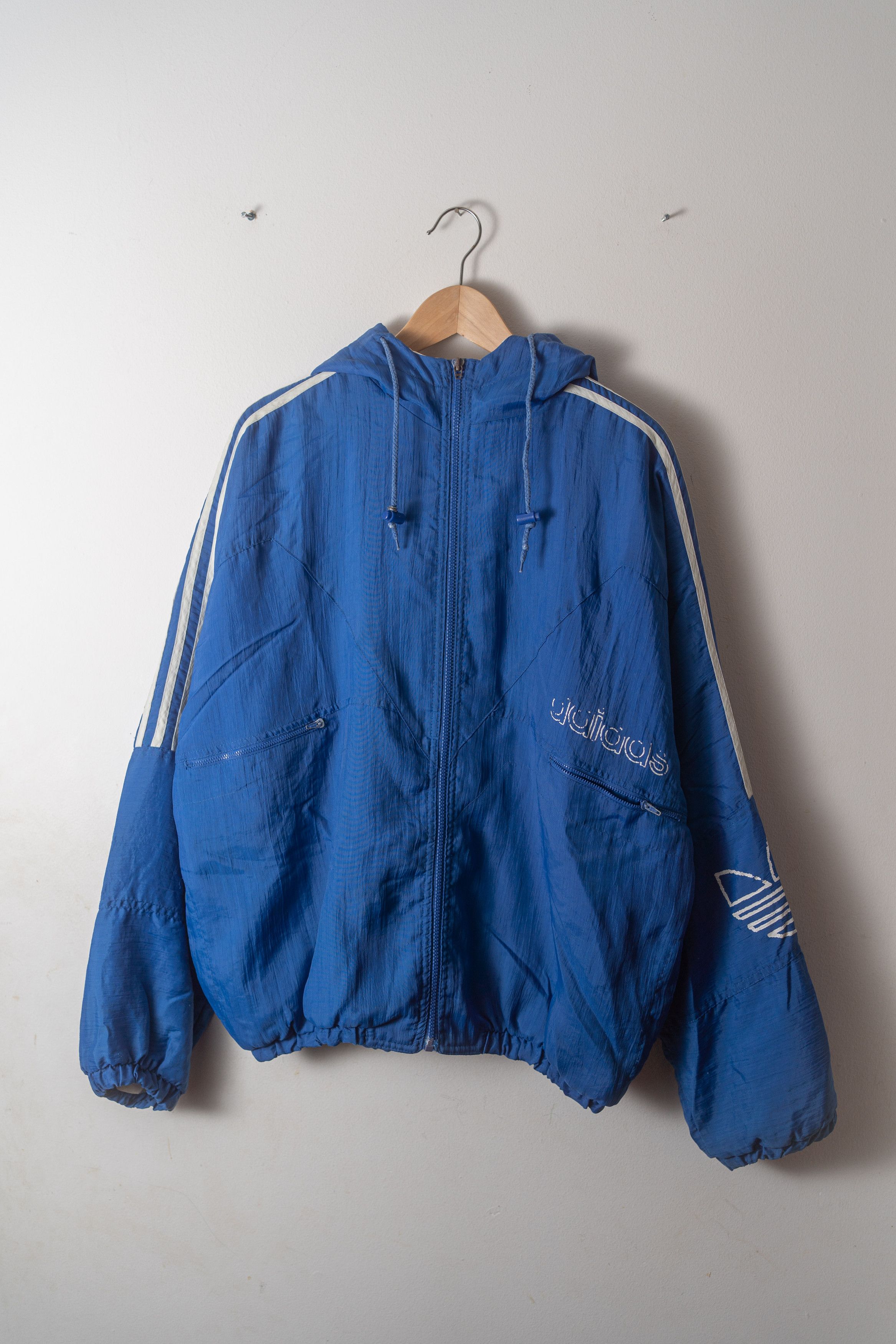 Adidas × Vintage Vintage 80s Adidas Windbreaker Puffer Jacket Size US XL / EU 56 / 4 - 1 Thumbnail