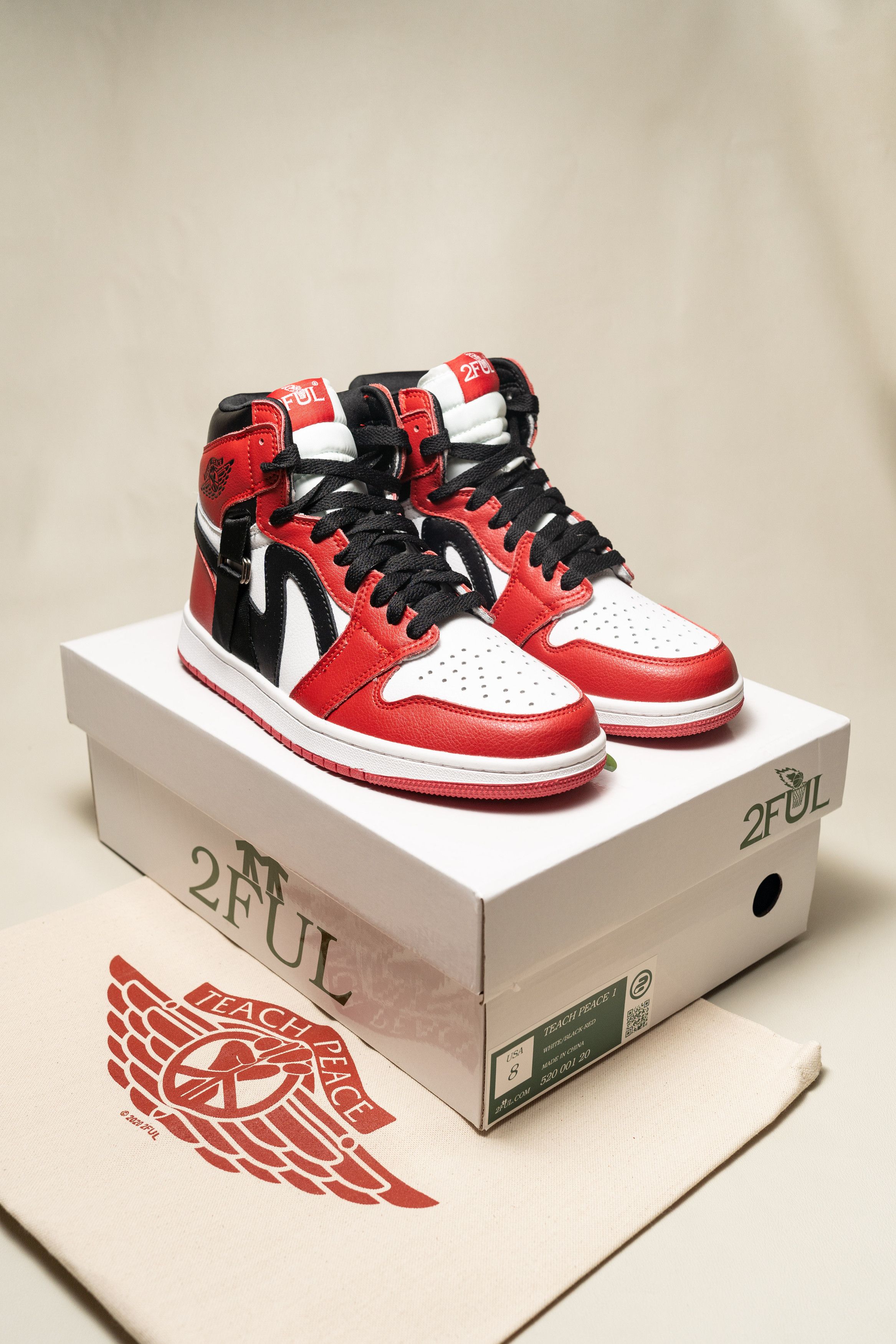 Other 2Ful Teach Peace Injury Strap Jordan 1 Size US 8 / EU 41 - 1 Thumbnail