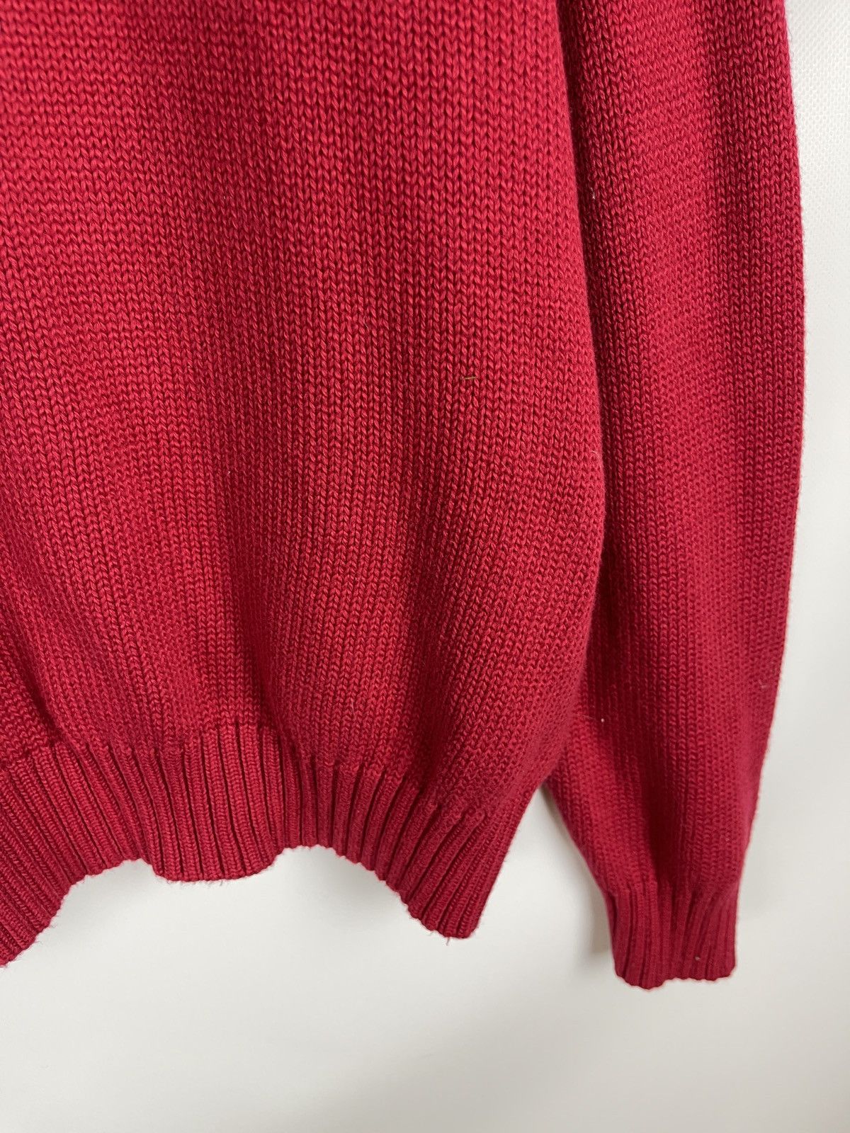 Polo Ralph Lauren Polo Ralph Lauren red crewneck knitted vintage logo sweater Size US XL / EU 56 / 4 - 7 Thumbnail
