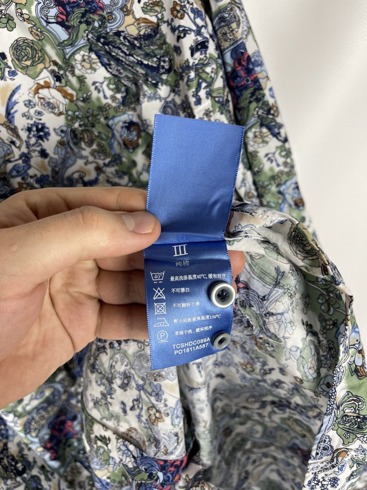 Japanese Brand Tresanti Celeste paisley flower pattern shirt size 17 43 Size US XL / EU 56 / 4 - 12 Thumbnail