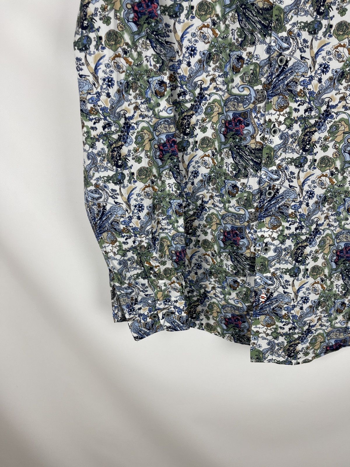 Japanese Brand Tresanti Celeste paisley flower pattern shirt size 17 43 Size US XL / EU 56 / 4 - 3 Thumbnail