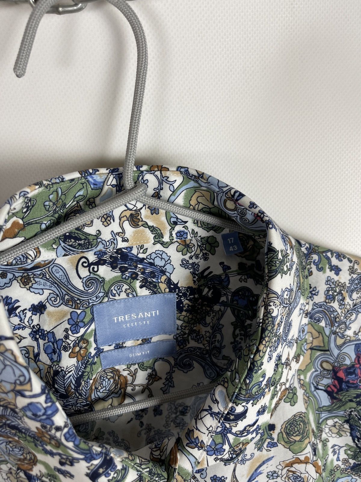 Japanese Brand Tresanti Celeste paisley flower pattern shirt size 17 43 Size US XL / EU 56 / 4 - 10 Thumbnail