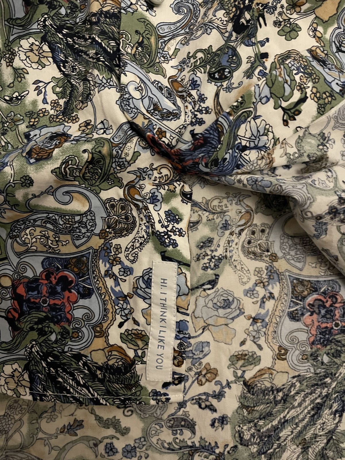 Japanese Brand Tresanti Celeste paisley flower pattern shirt size 17 43 Size US XL / EU 56 / 4 - 13 Thumbnail