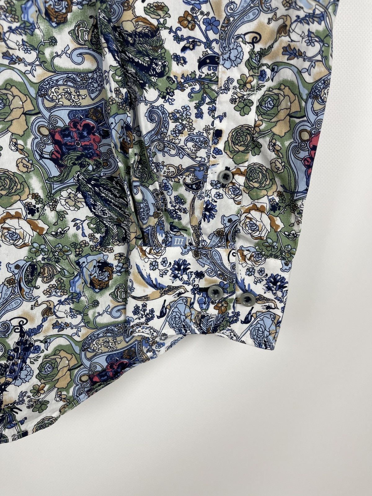Japanese Brand Tresanti Celeste paisley flower pattern shirt size 17 43 Size US XL / EU 56 / 4 - 6 Thumbnail
