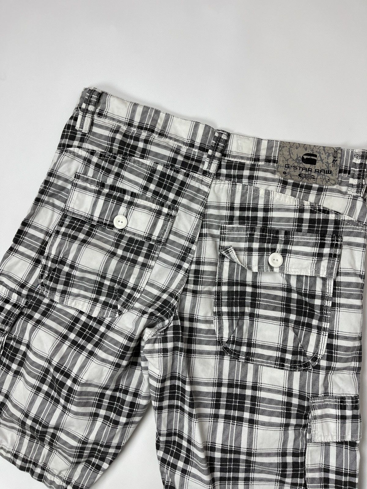 G-Star G-Star Raw 3301 checkered vintage utility cargo shorts Size US 32 / EU 48 - 10 Thumbnail