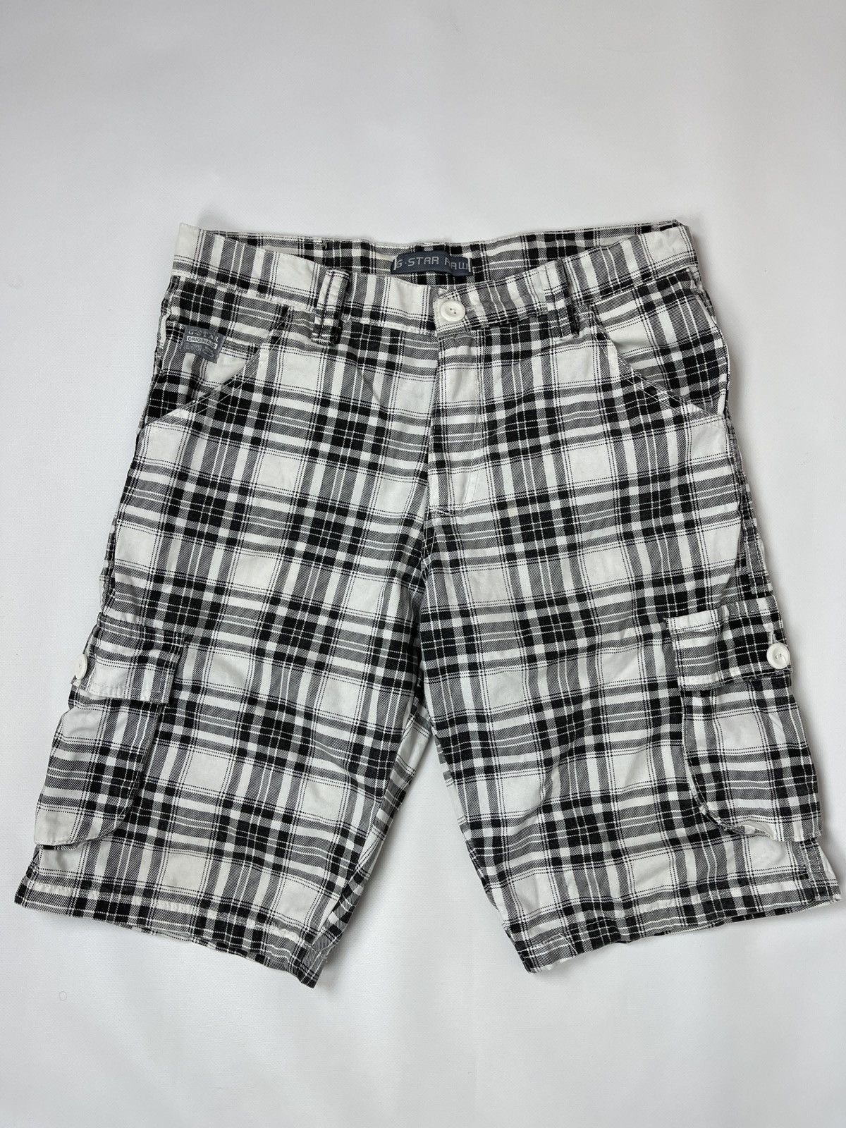 G-Star G-Star Raw 3301 checkered vintage utility cargo shorts Size US 32 / EU 48 - 2 Thumbnail
