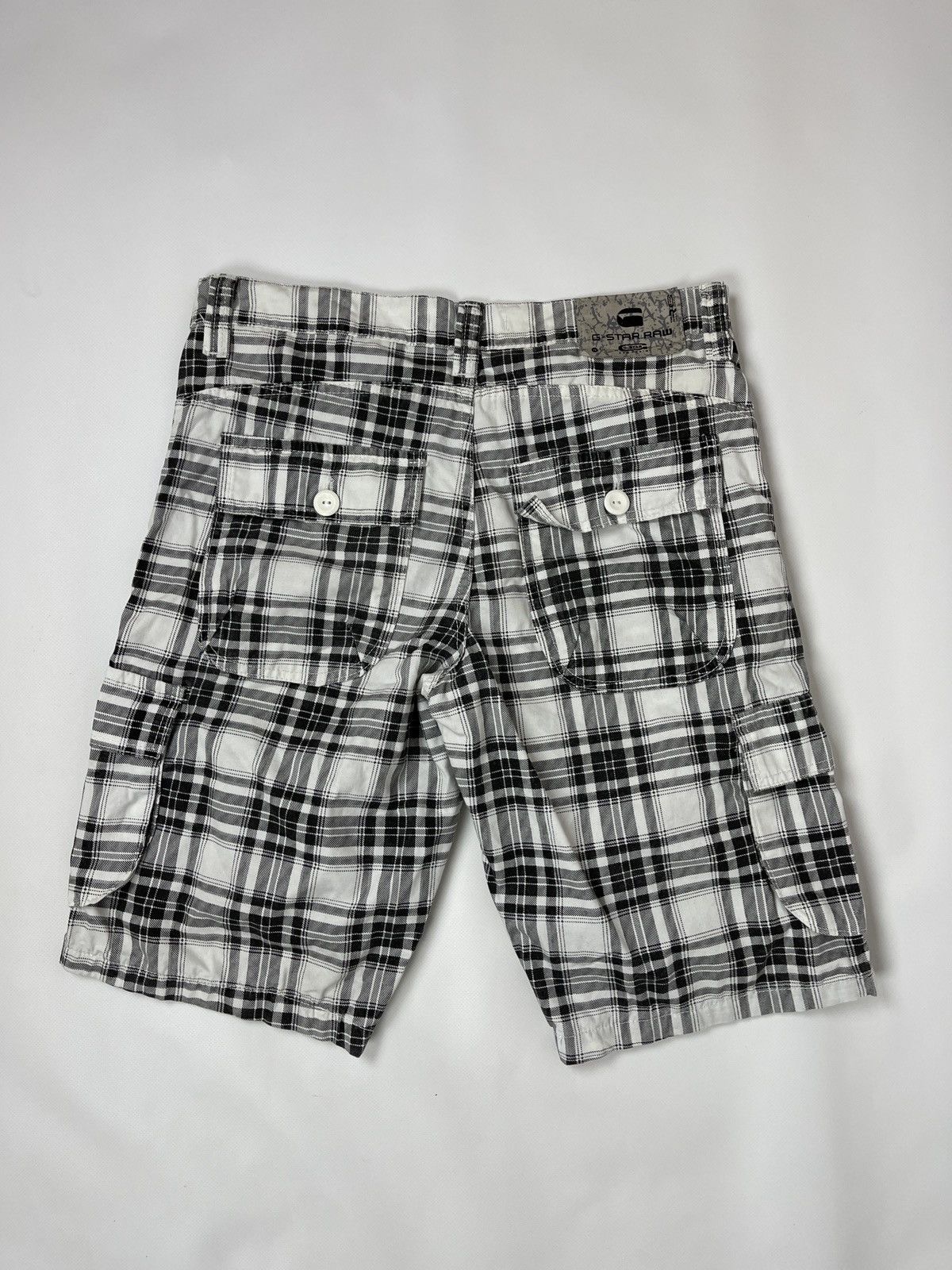 G-Star G-Star Raw 3301 checkered vintage utility cargo shorts Size US 32 / EU 48 - 4 Thumbnail