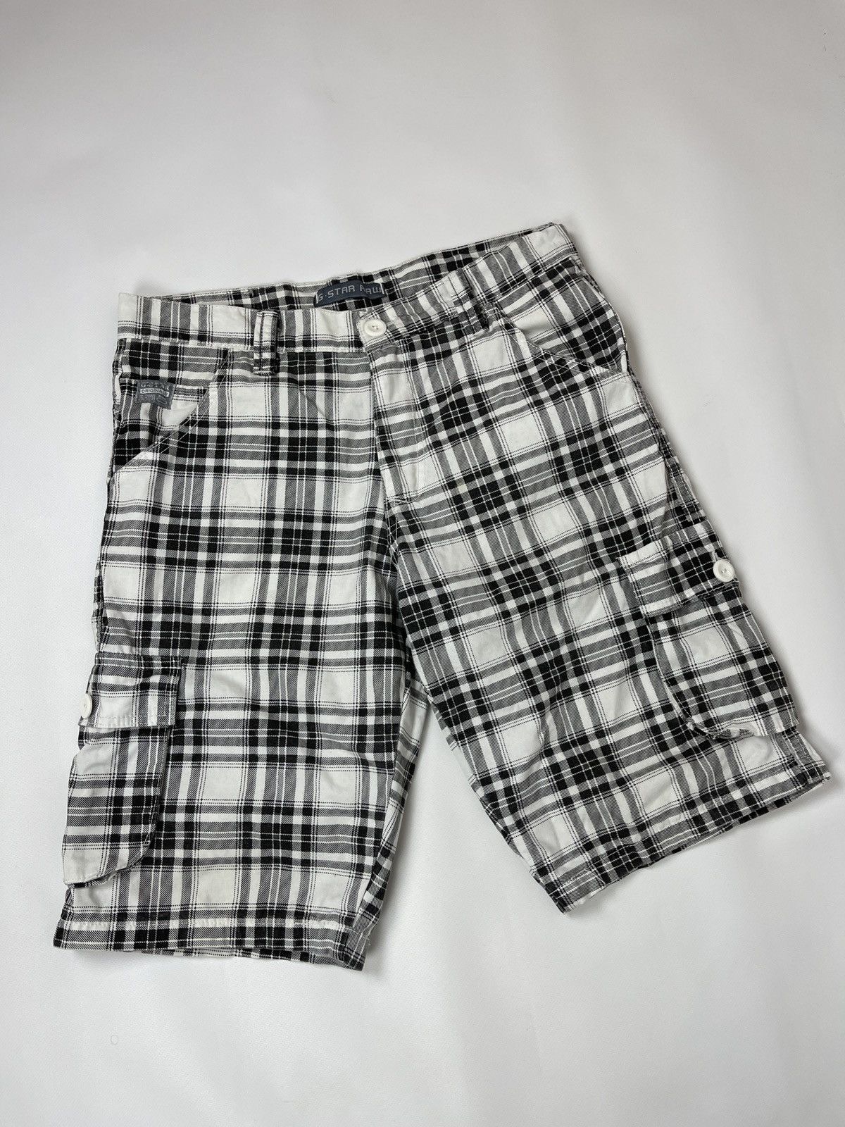 G-Star G-Star Raw 3301 checkered vintage utility cargo shorts Size US 32 / EU 48 - 3 Thumbnail