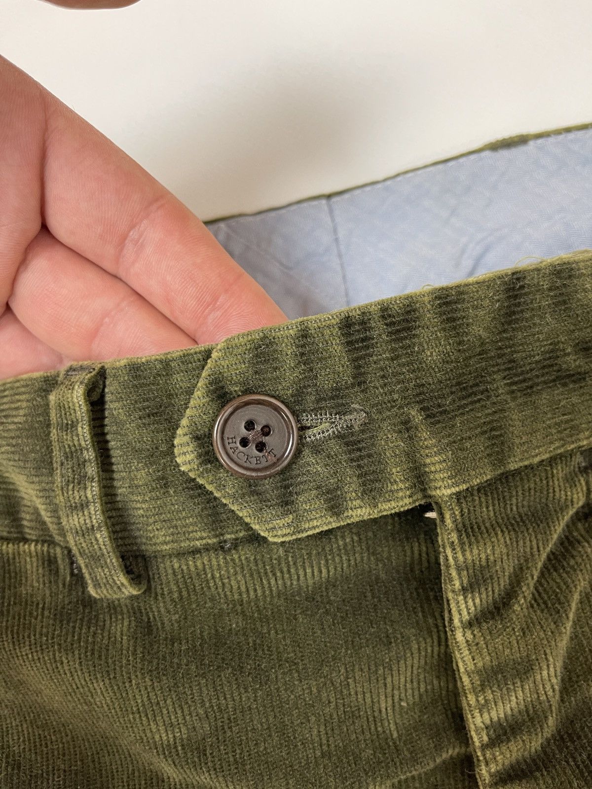 Hackett Hackett London Sanderson khaki corduroy velvet chino pants Size US 33 - 10 Thumbnail