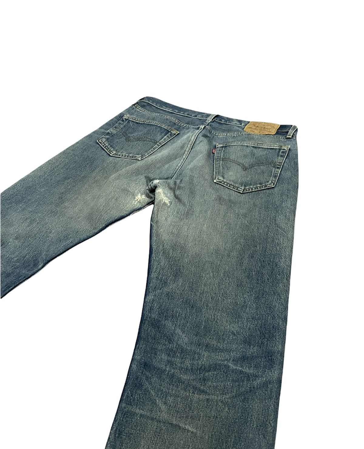 Levi's × Vintage Vintage Levi’s 501 1997 Aging Faded Wash Denim Size US 34 / EU 50 - 8 Thumbnail