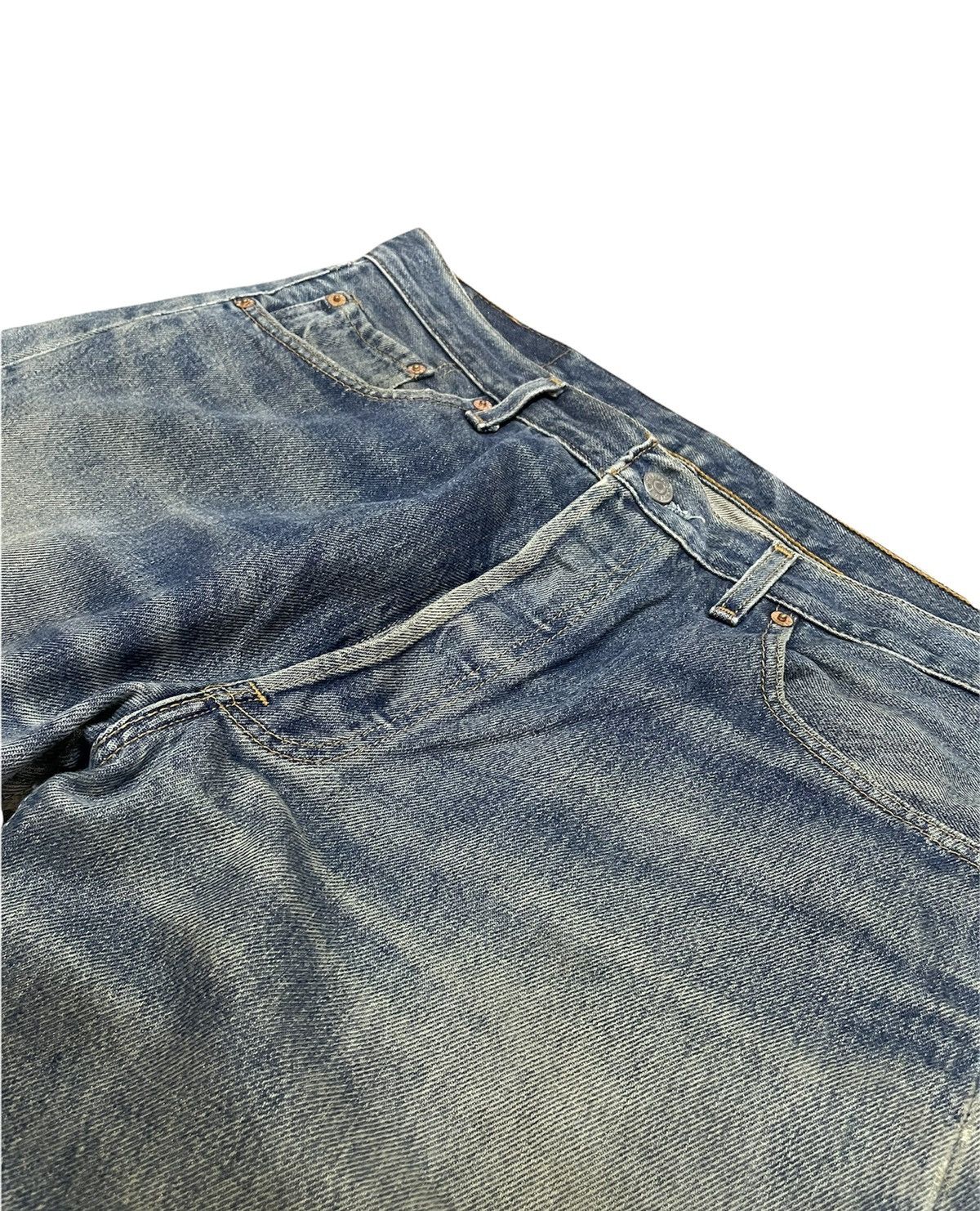 Levi's × Vintage Vintage Levi’s 501 1997 Aging Faded Wash Denim Size US 34 / EU 50 - 6 Thumbnail
