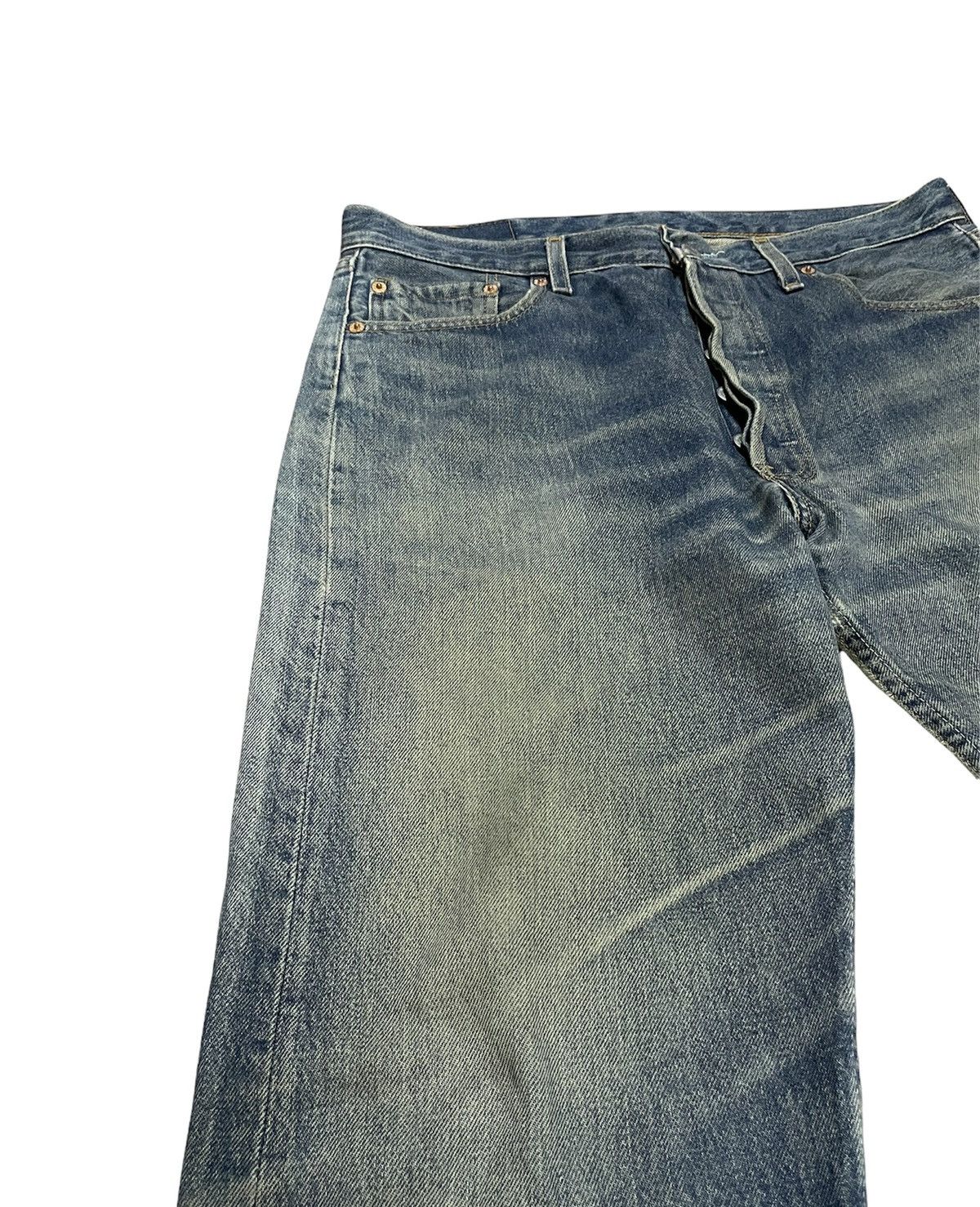 Levi's × Vintage Vintage Levi’s 501 1997 Aging Faded Wash Denim Size US 34 / EU 50 - 5 Thumbnail