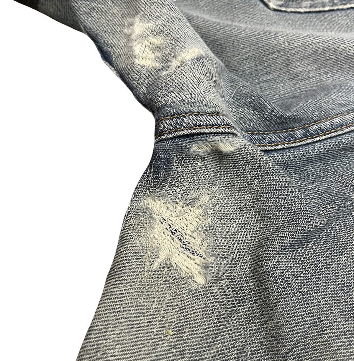 Levi's × Vintage Vintage Levi’s 501 1997 Aging Faded Wash Denim Size US 34 / EU 50 - 10 Thumbnail