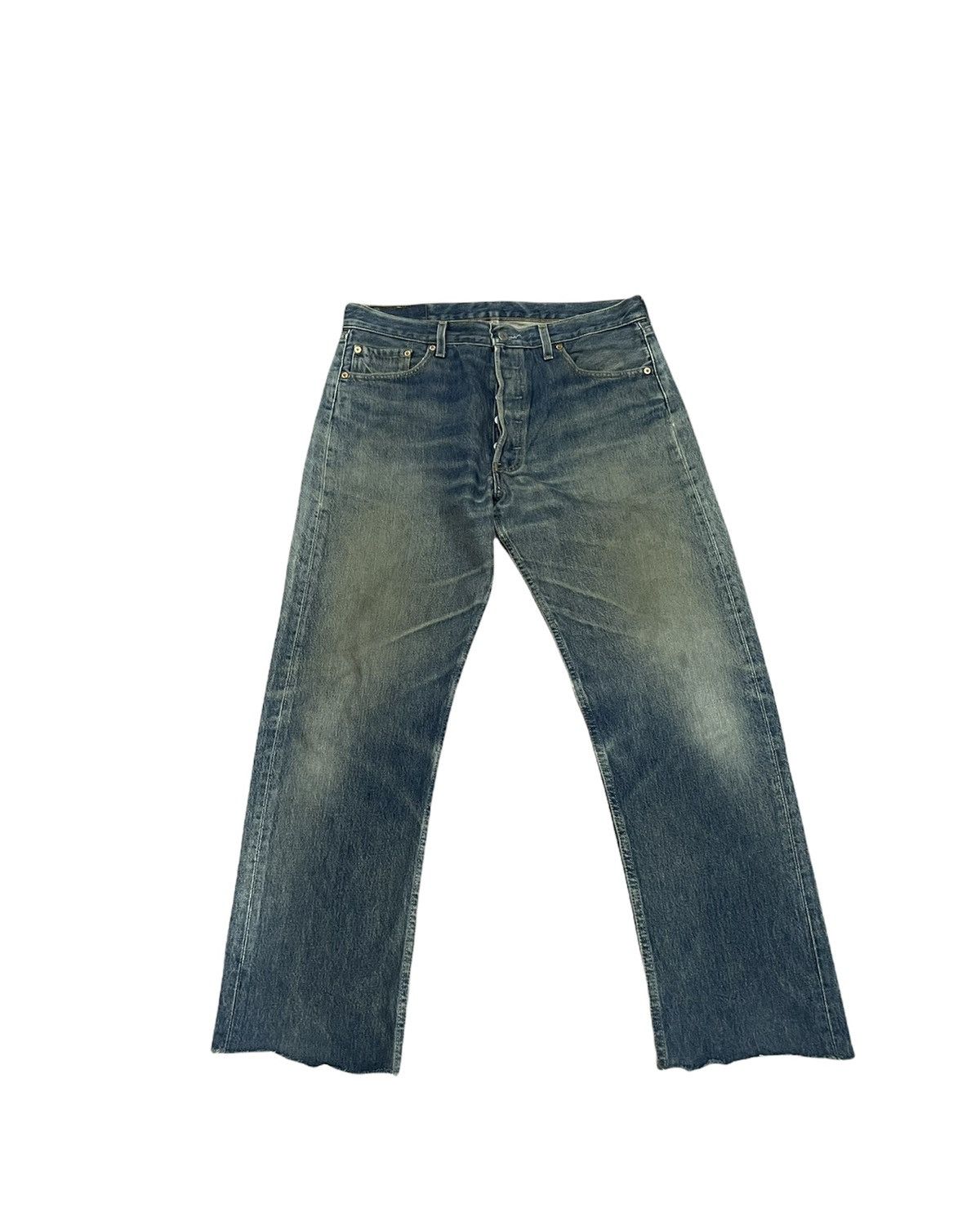 Levi's × Vintage Vintage Levi’s 501 1997 Aging Faded Wash Denim Size US 34 / EU 50 - 1 Thumbnail
