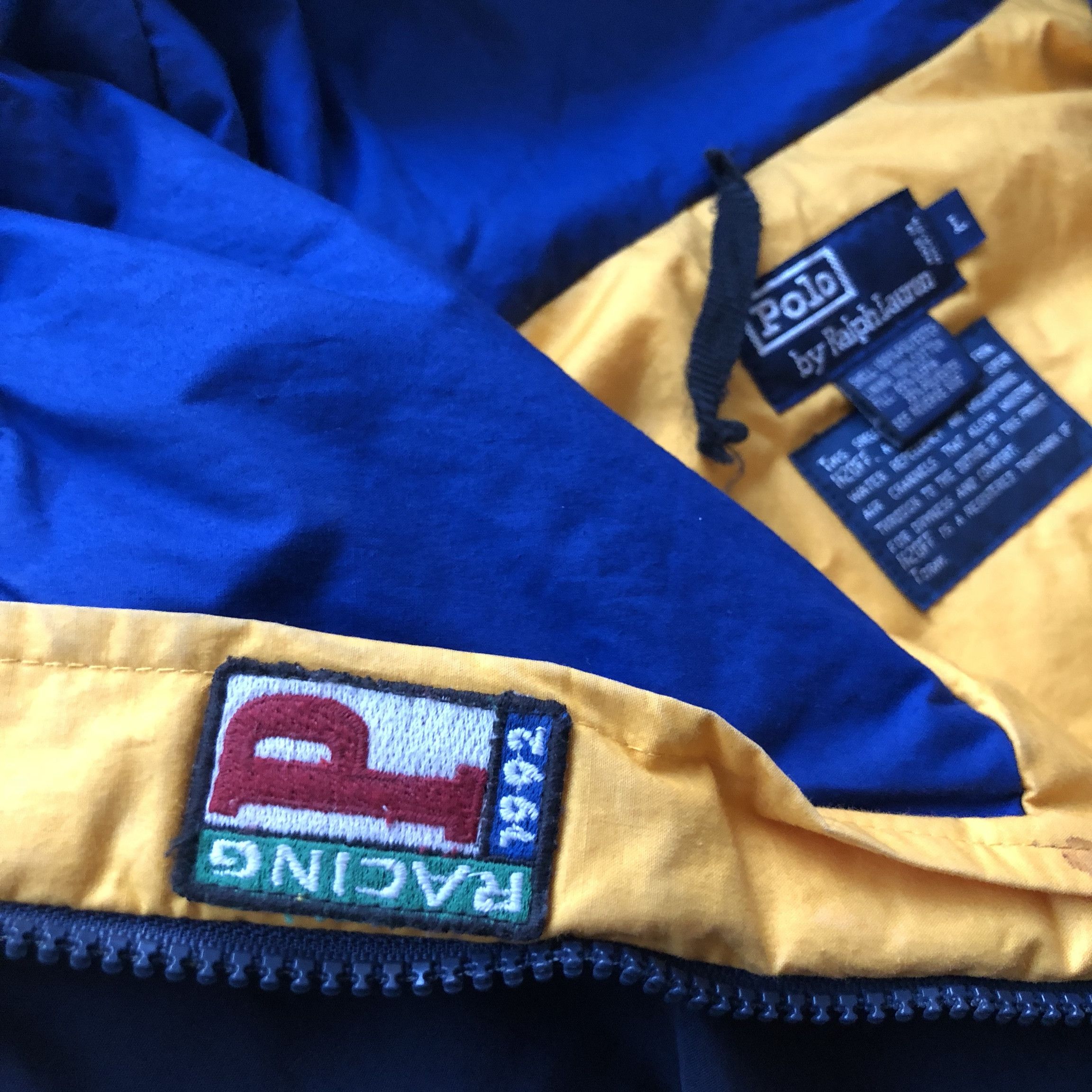 Polo Ralph Lauren Vintage Polo Ralph Lauren Blue P Racing Pullover Large Size US L / EU 52-54 / 3 - 2 Thumbnail