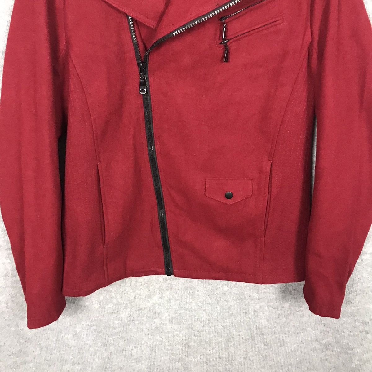If Six Was Nine × Japanese Brand × Le Grande Bleu (L.G.B.) Rare🔥Semanticdesign Double Collar Wool Red Punk Jacket Size US L / EU 52-54 / 3 - 3 Thumbnail