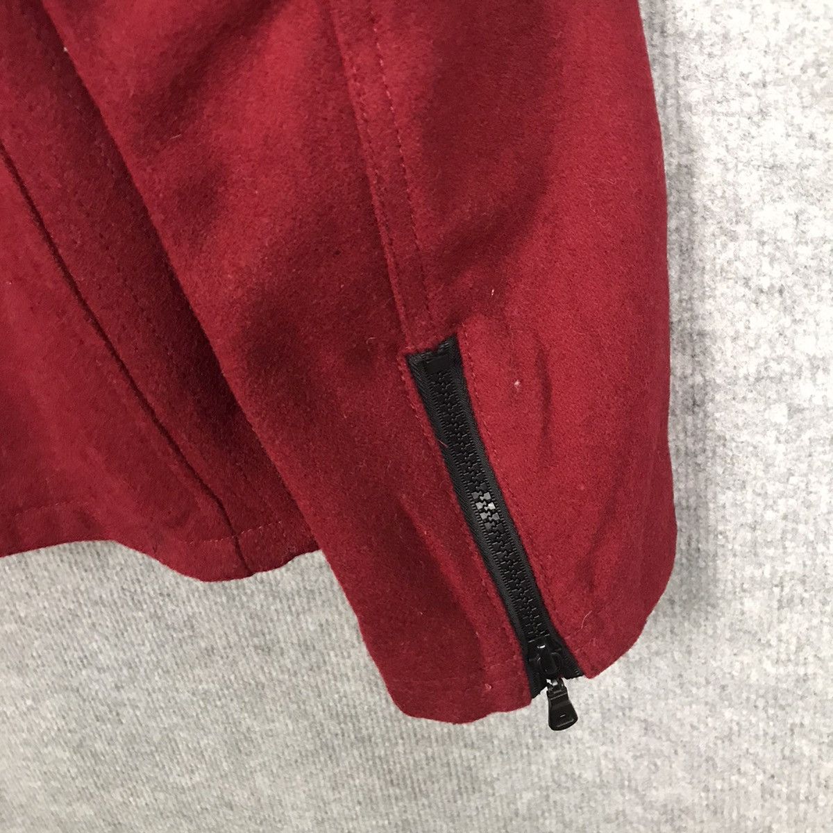 If Six Was Nine × Japanese Brand × Le Grande Bleu (L.G.B.) Rare🔥Semanticdesign Double Collar Wool Red Punk Jacket Size US L / EU 52-54 / 3 - 7 Thumbnail